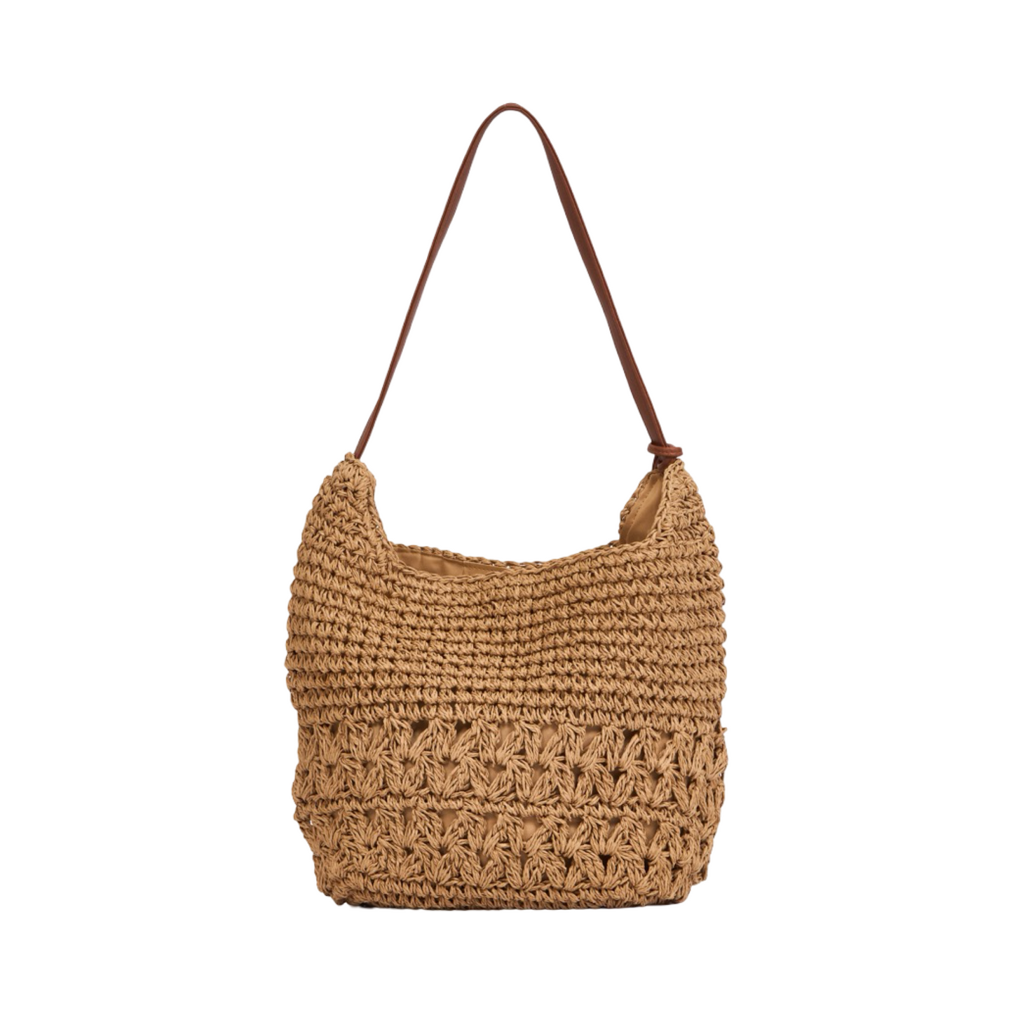 Everyday Earth – Straw Tote with Tassels – Brown