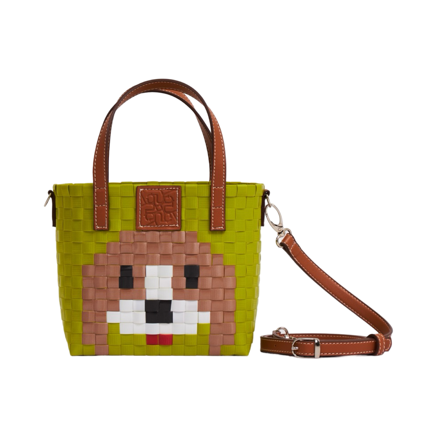 Animal Basket Bag With Strap Beagle S - Green