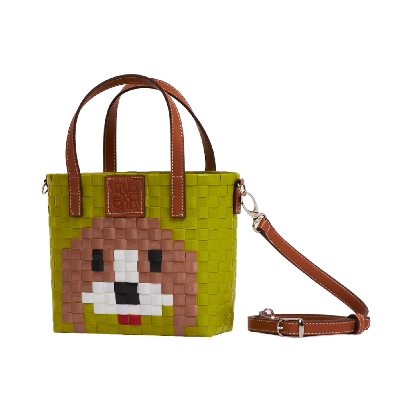 Animal Basket Bag With Strap Beagle S - Green
