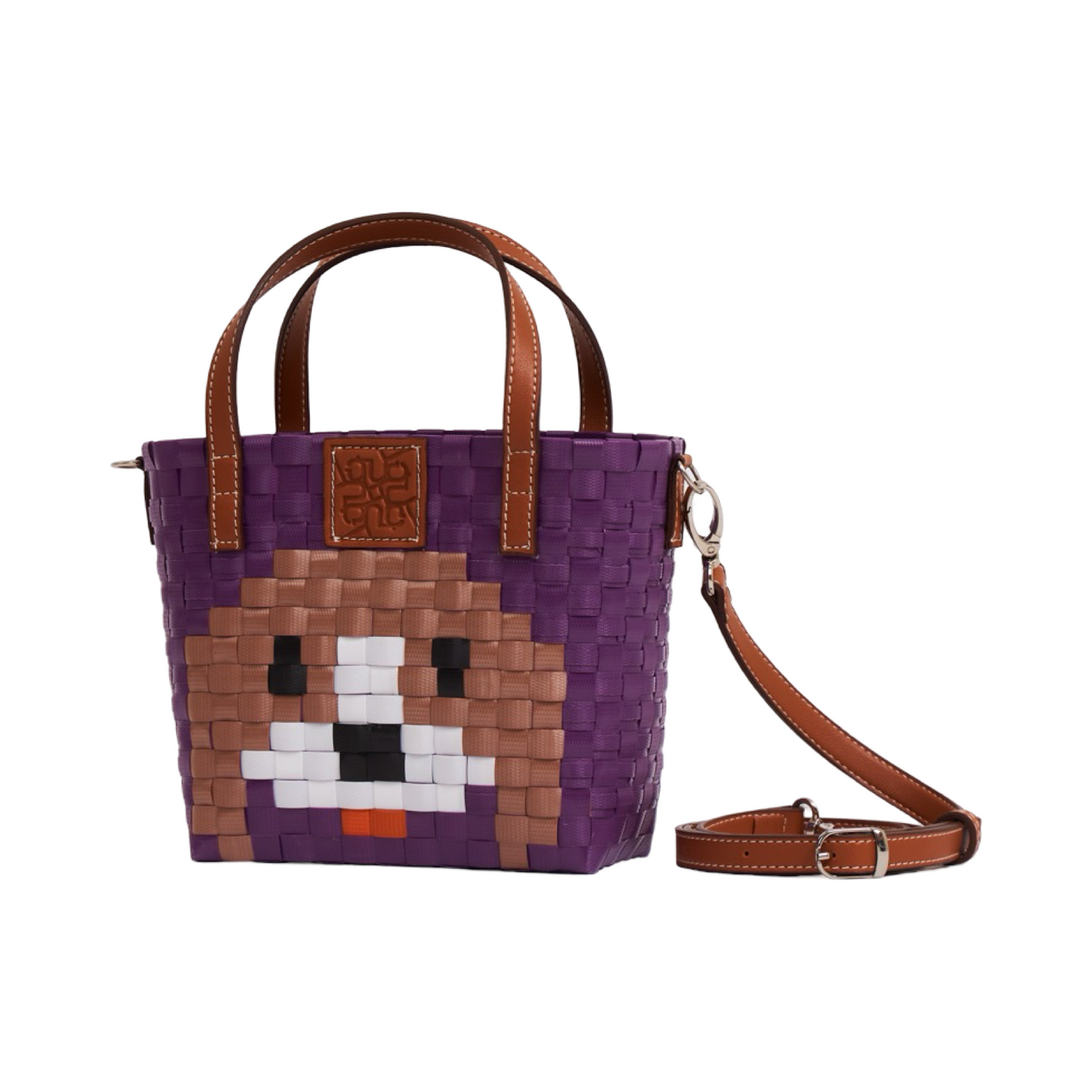Animal Basket Bag With Strap Beagle S - Purple
