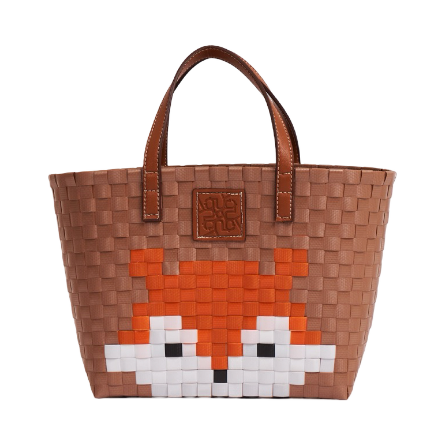 Animal Basket Bag Fox M - Brown