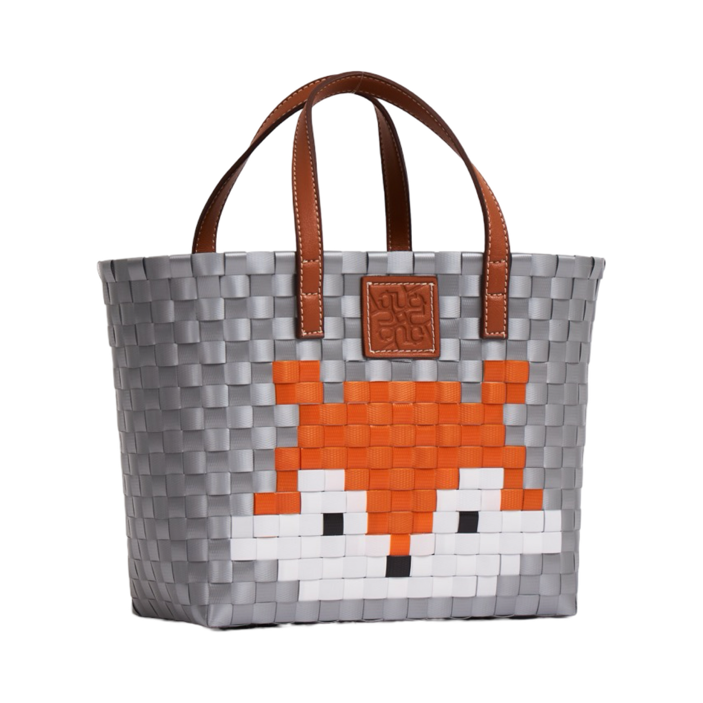 Animal Basket Bag Fox M - Sliver