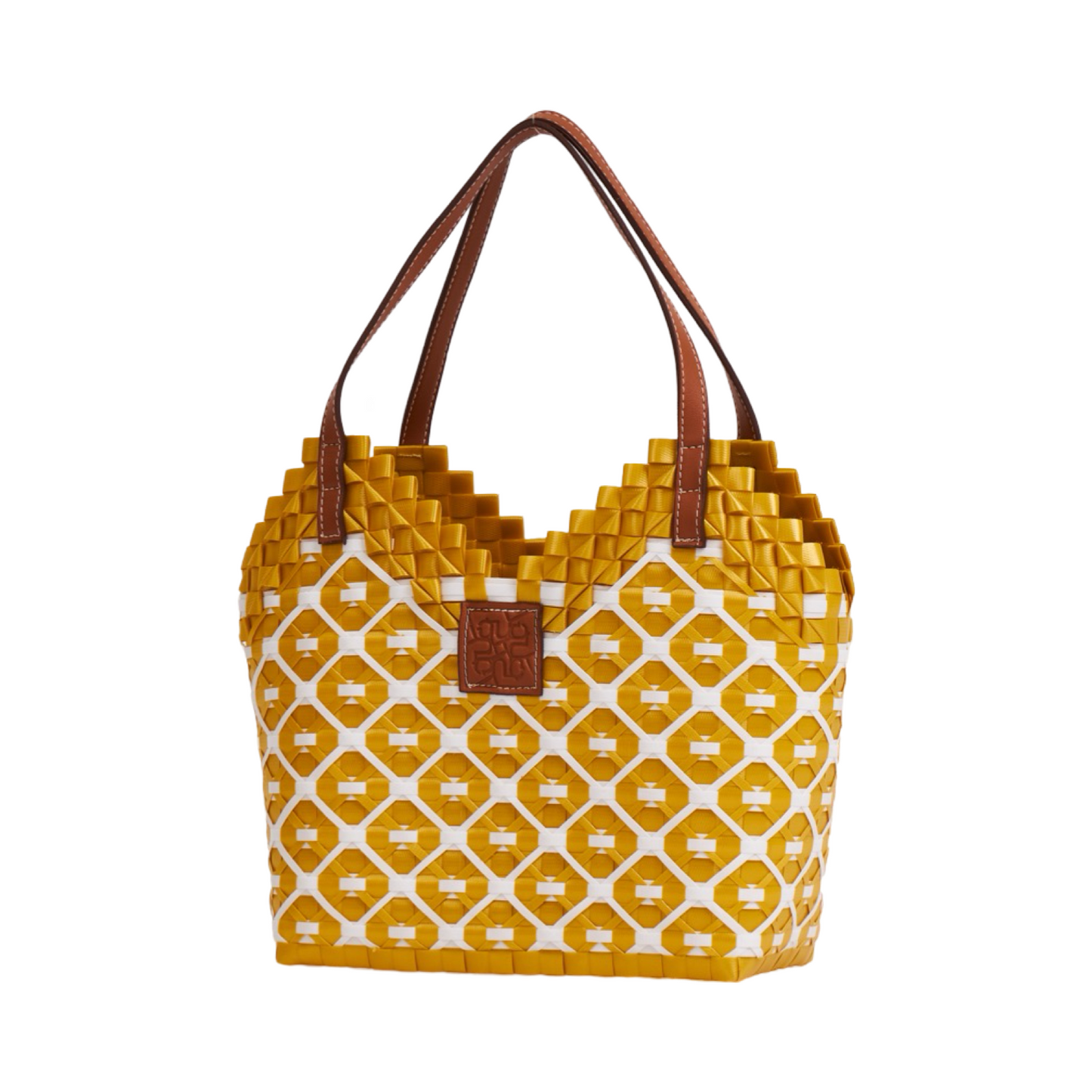 Thai Pattern Heart Basket Bag M - Gold
