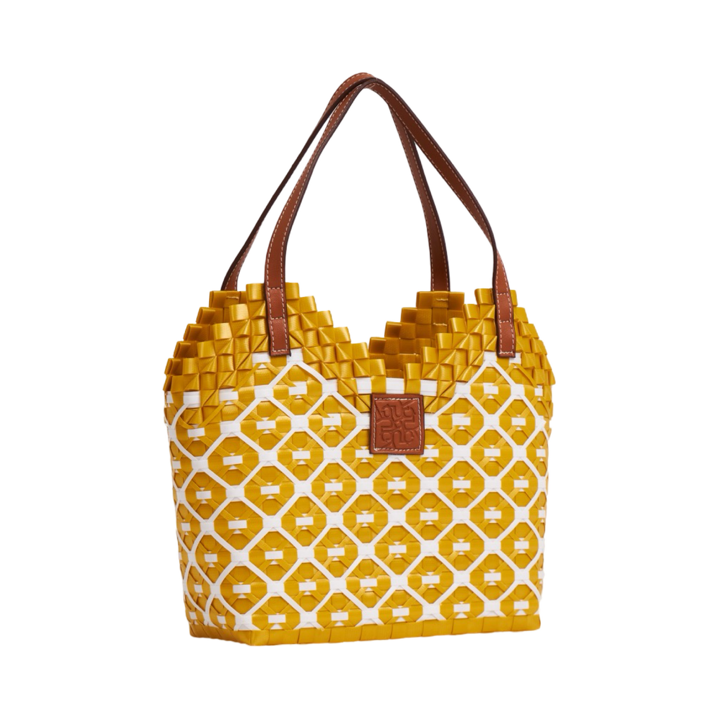 Thai Pattern Heart Basket Bag M - Gold