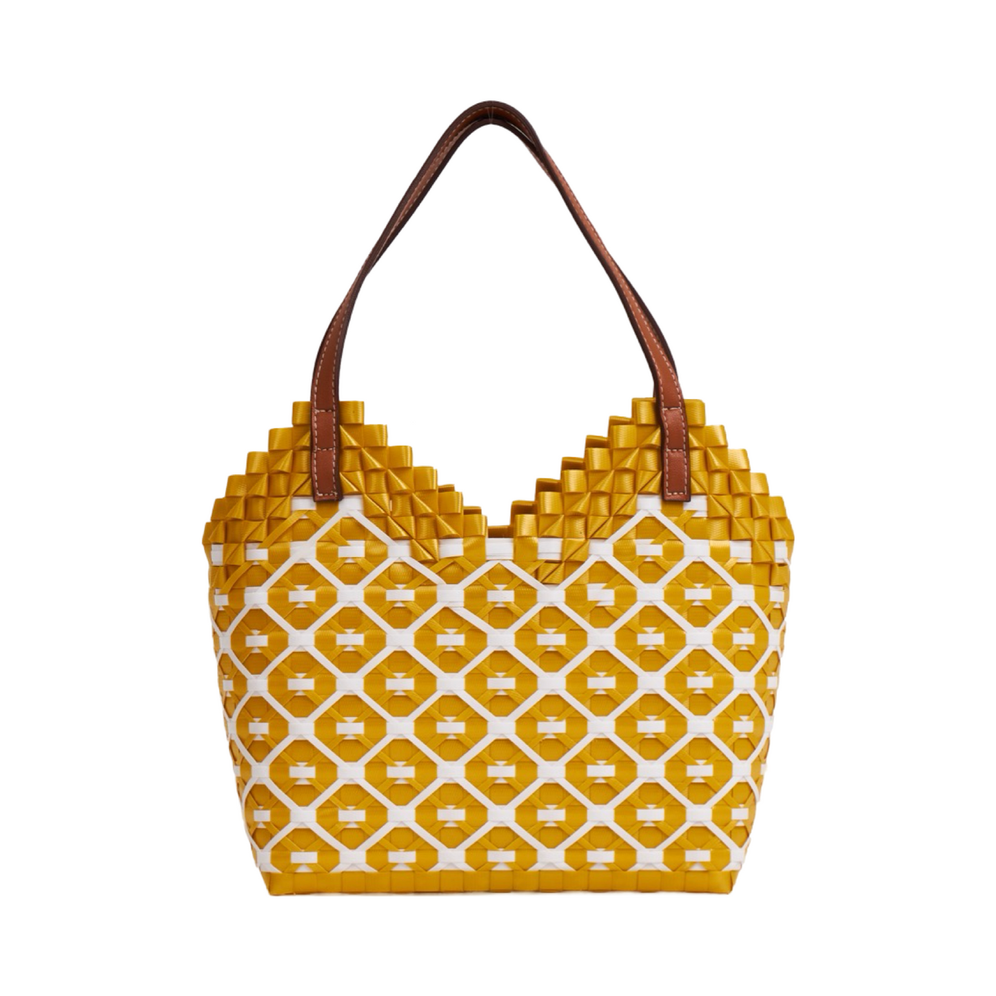 Thai Pattern Heart Basket Bag M - Gold