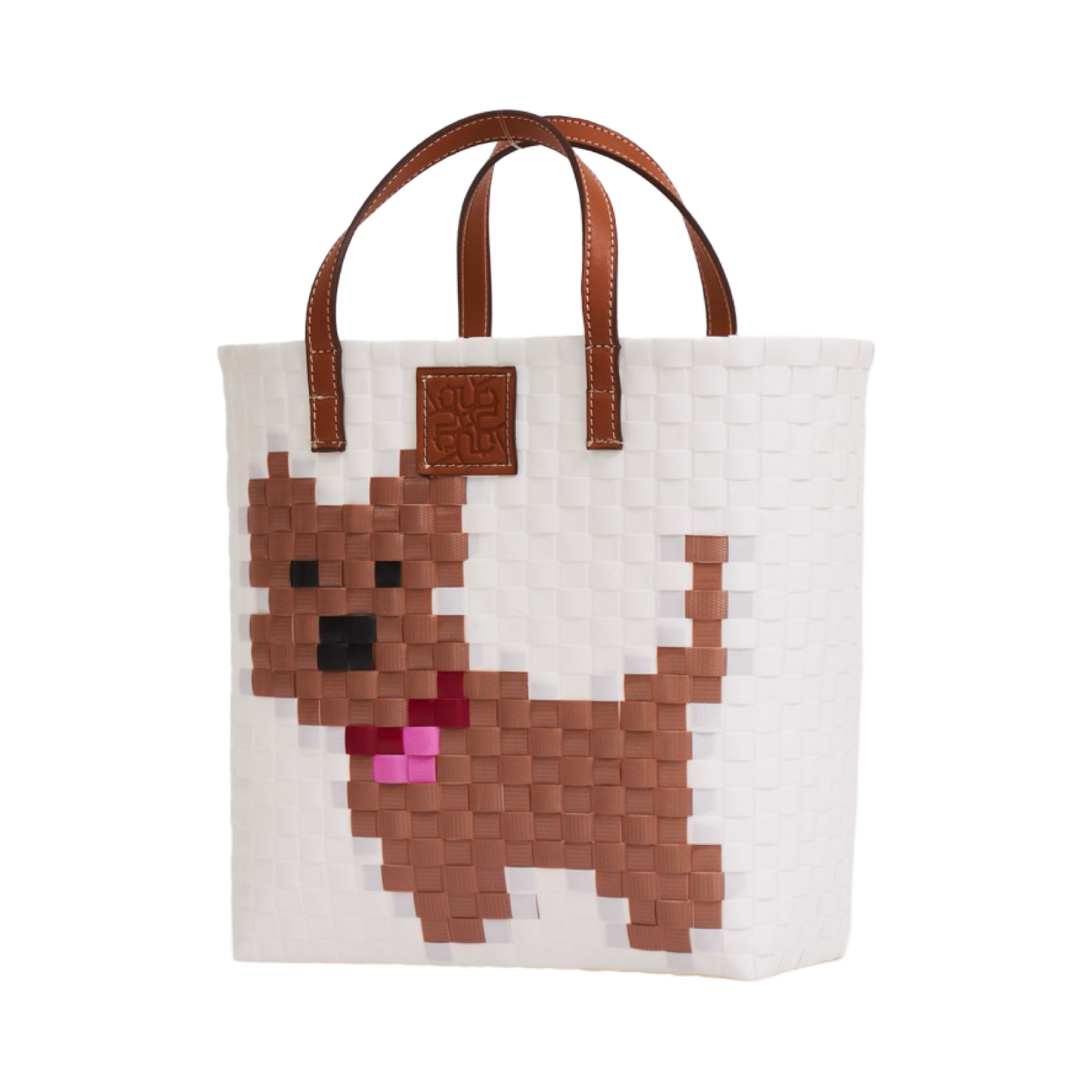 Animal Basket Bag Dog L - White