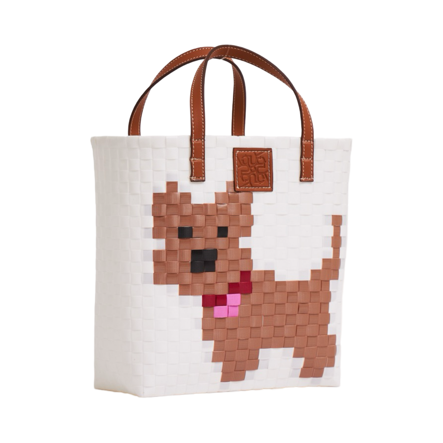 Animal Basket Bag Dog L - White