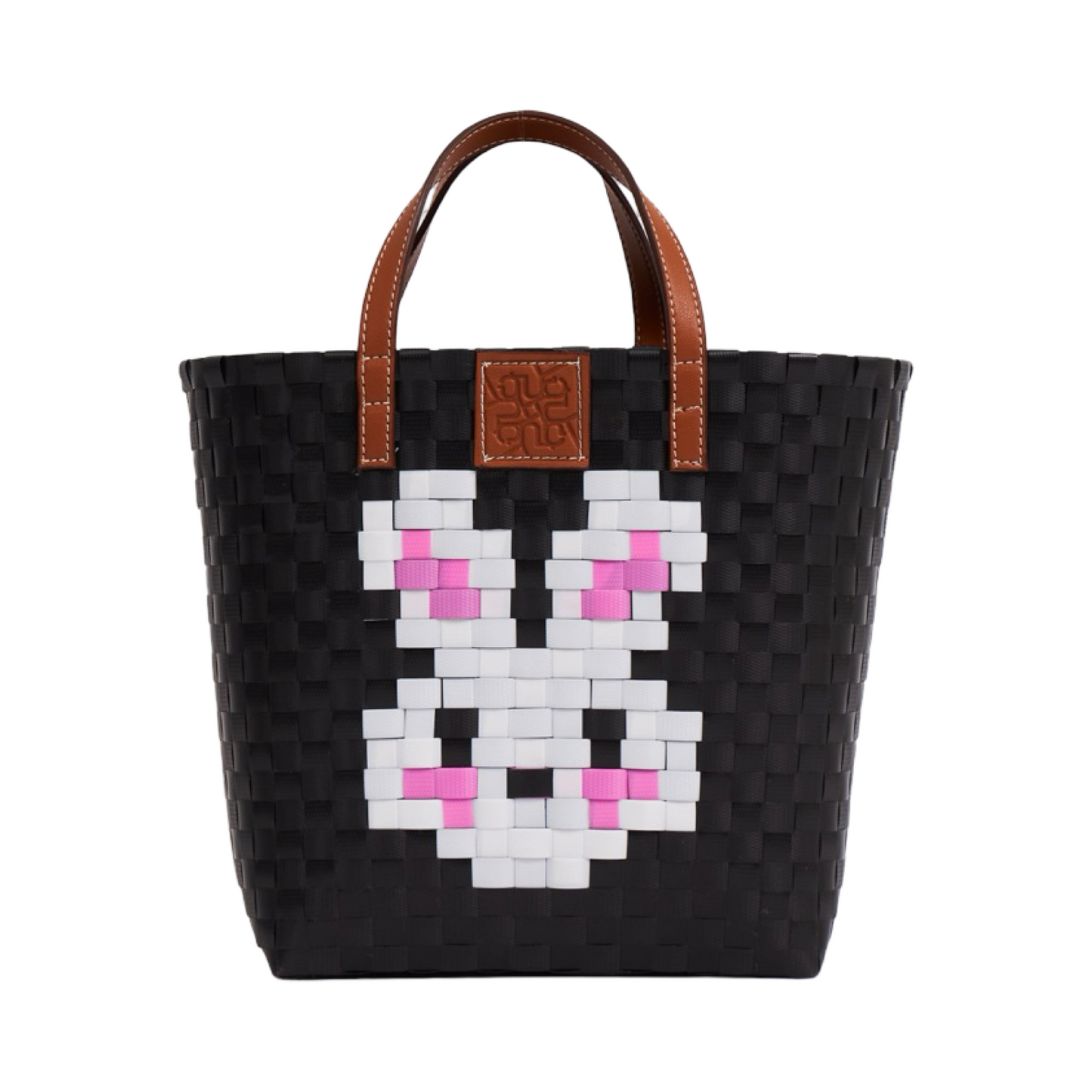 Animal Basket Bag Rabbit L - Black