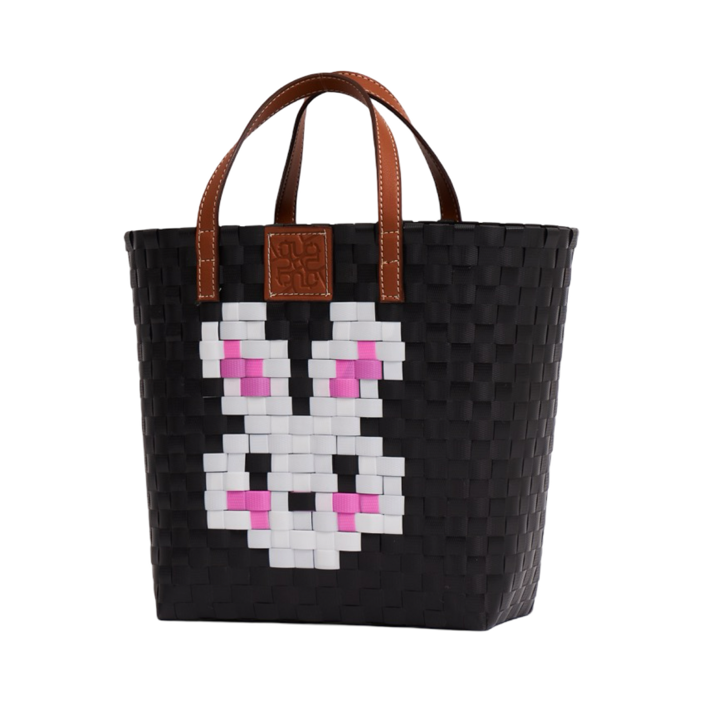 Animal Basket Bag Rabbit L - Black