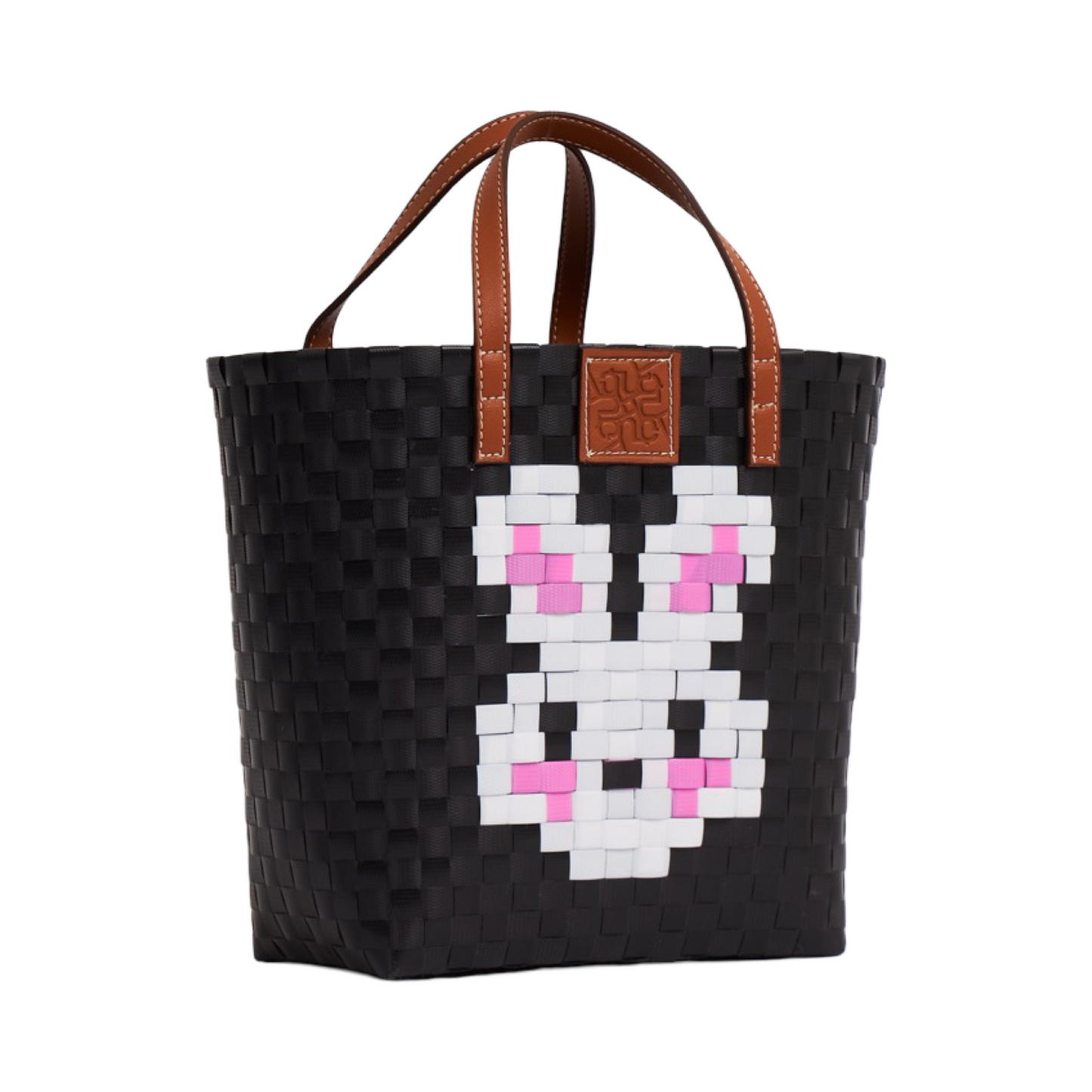Animal Basket Bag Rabbit L - Black