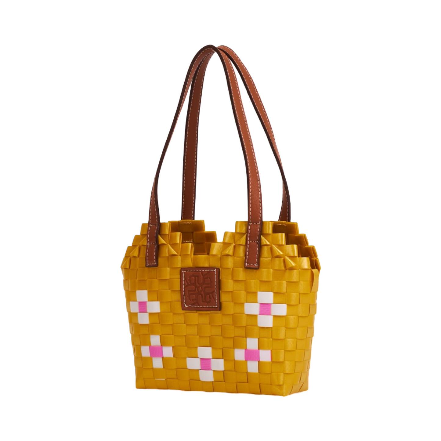 Floral Heart Basket Bag XS - Gold