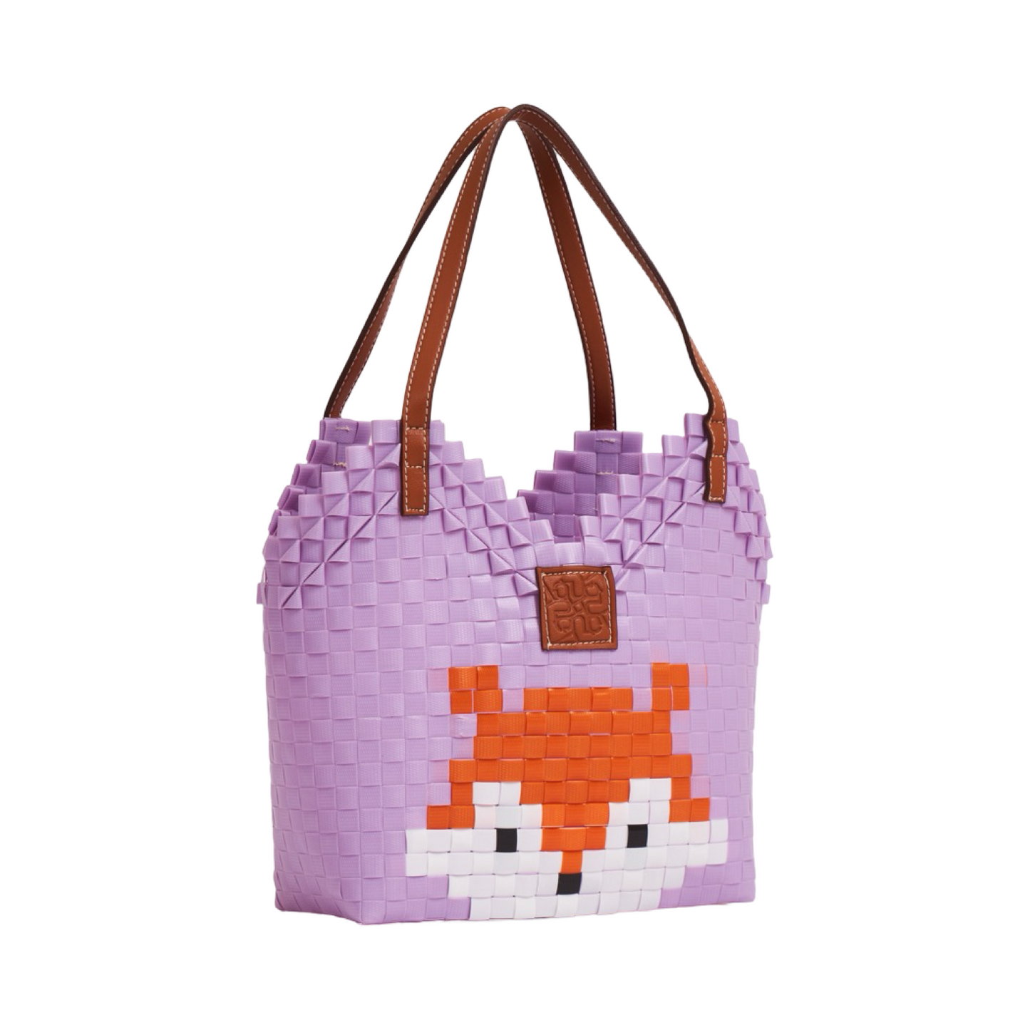 Fox Heart Basket Bag M - Purple