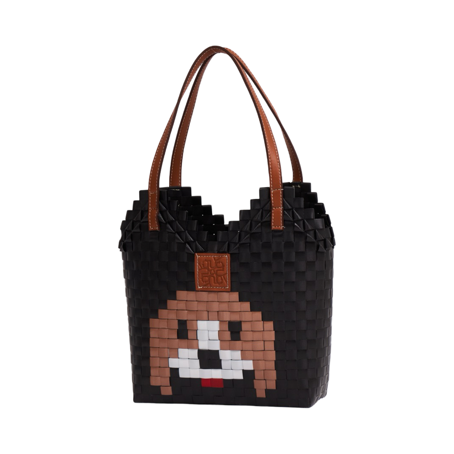 Beagle Heart Basket Bag M - Black