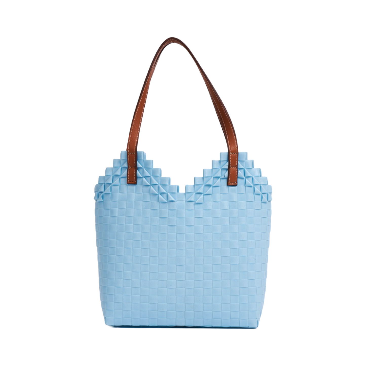 Beagle Heart Basket Bag M - Light Blue