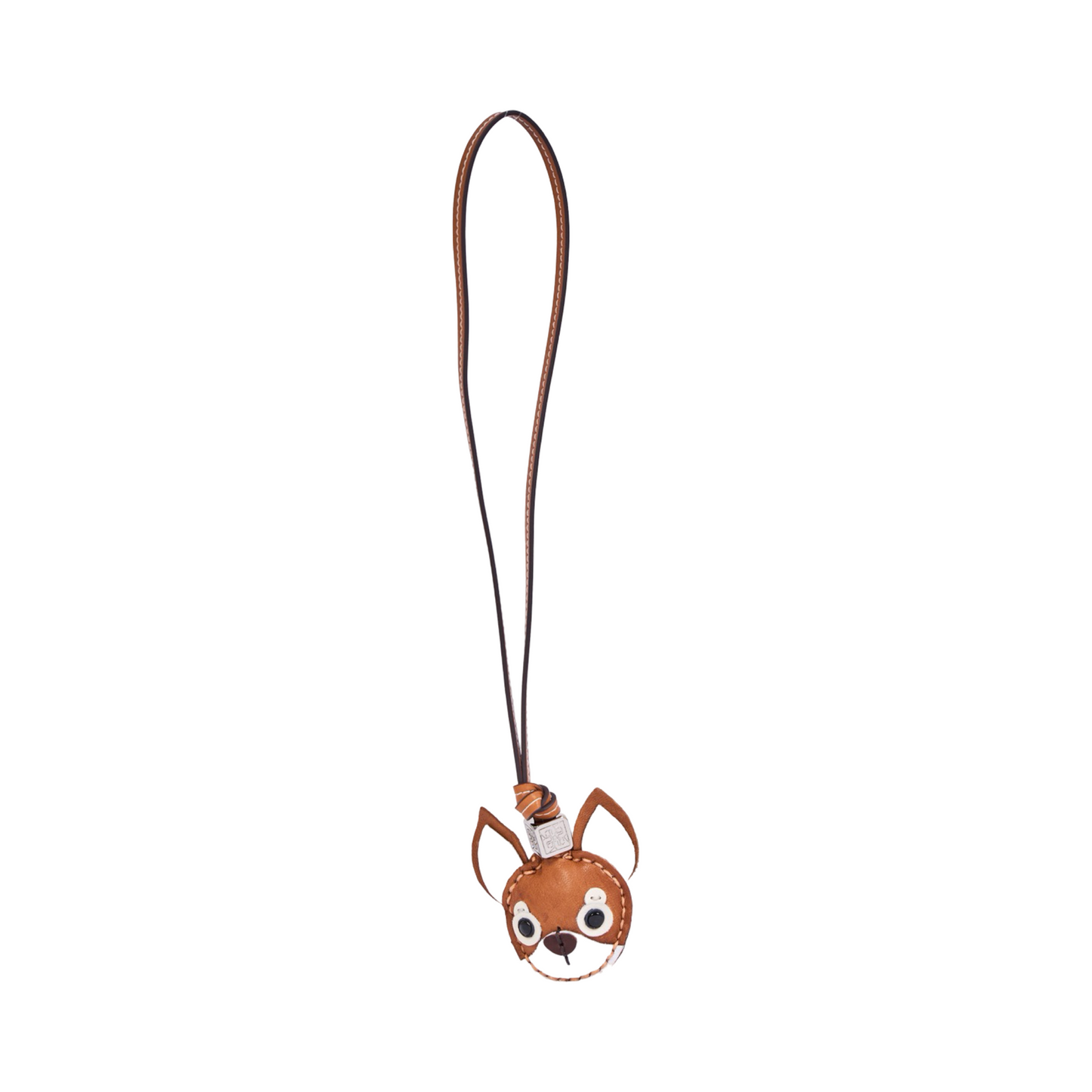 Animal Face Bag Charms Silver - Brown Chihuahua
