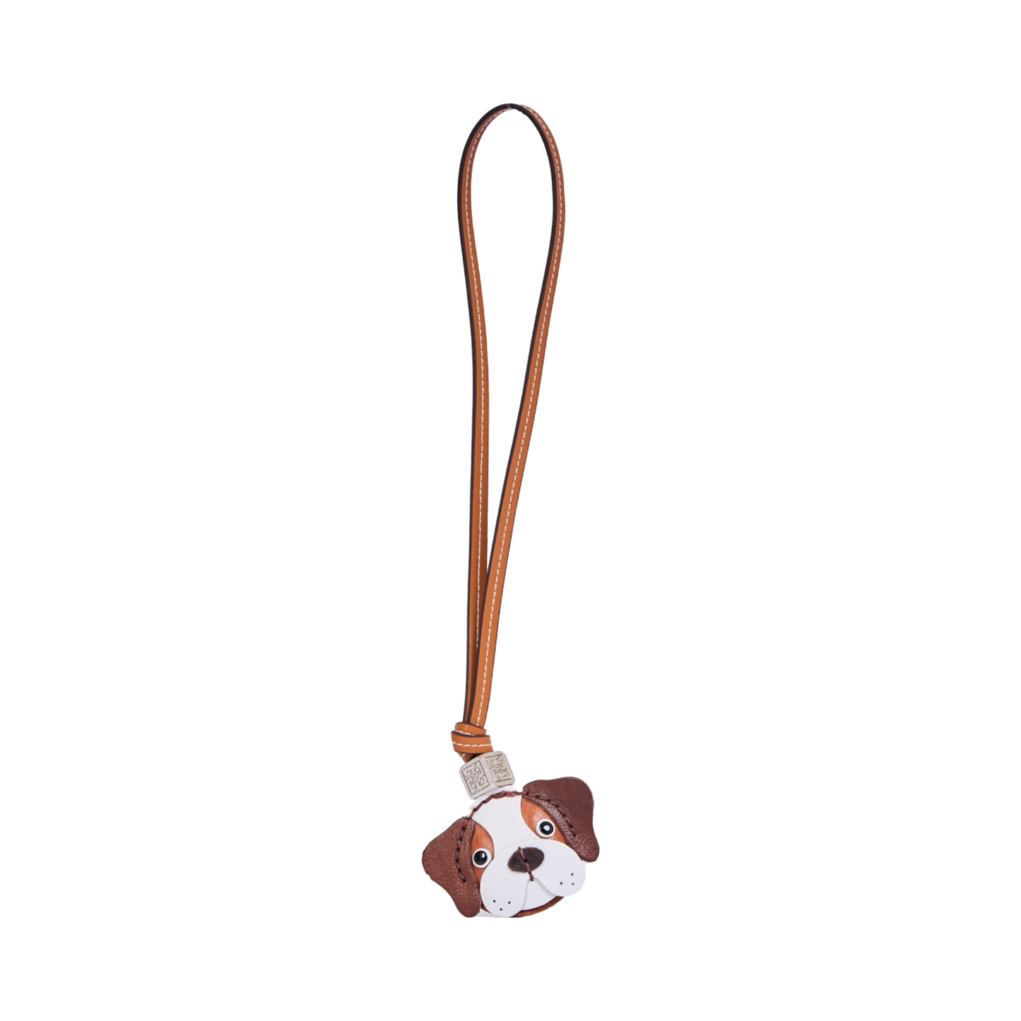 Animal Face Bag Charms Silver - Brown St. Bernard