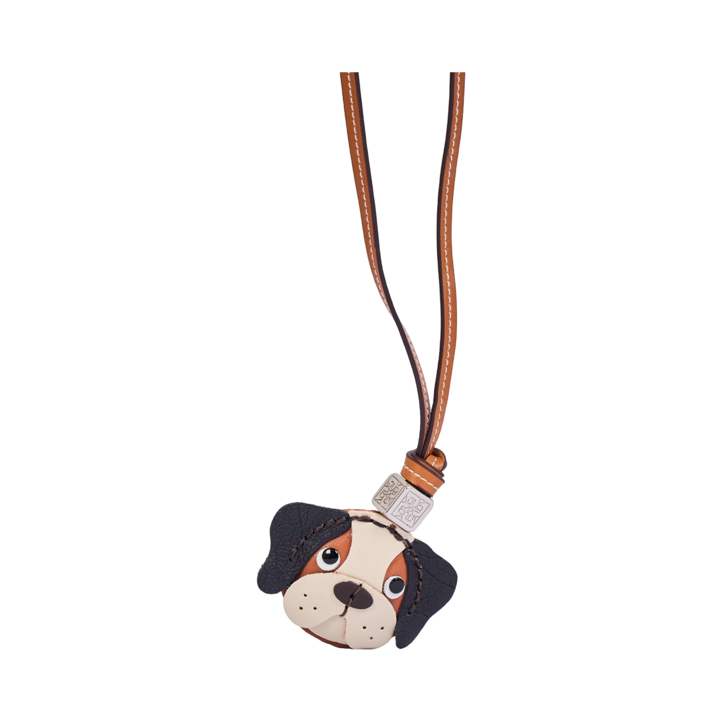 Animal Face Bag Charms Silver - Black St. Bernard