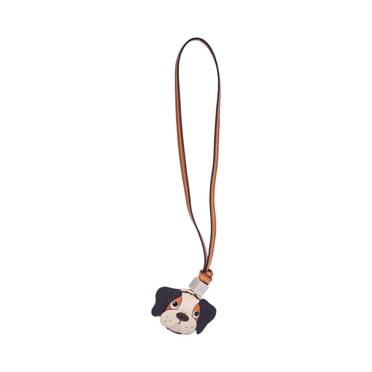 Animal Face Bag Charms Silver - Black St. Bernard