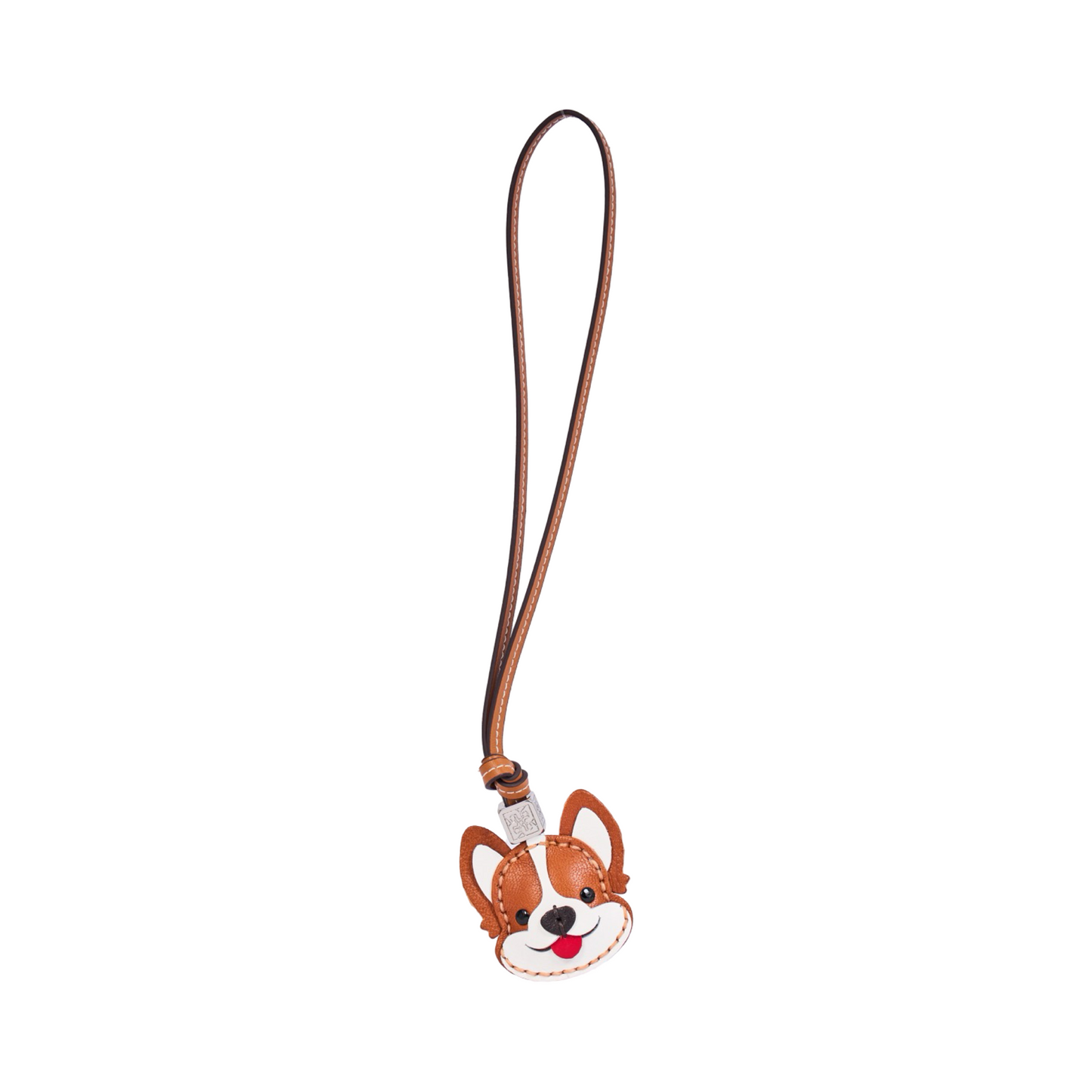 Animal Face Bag Charms Silver - Corgi