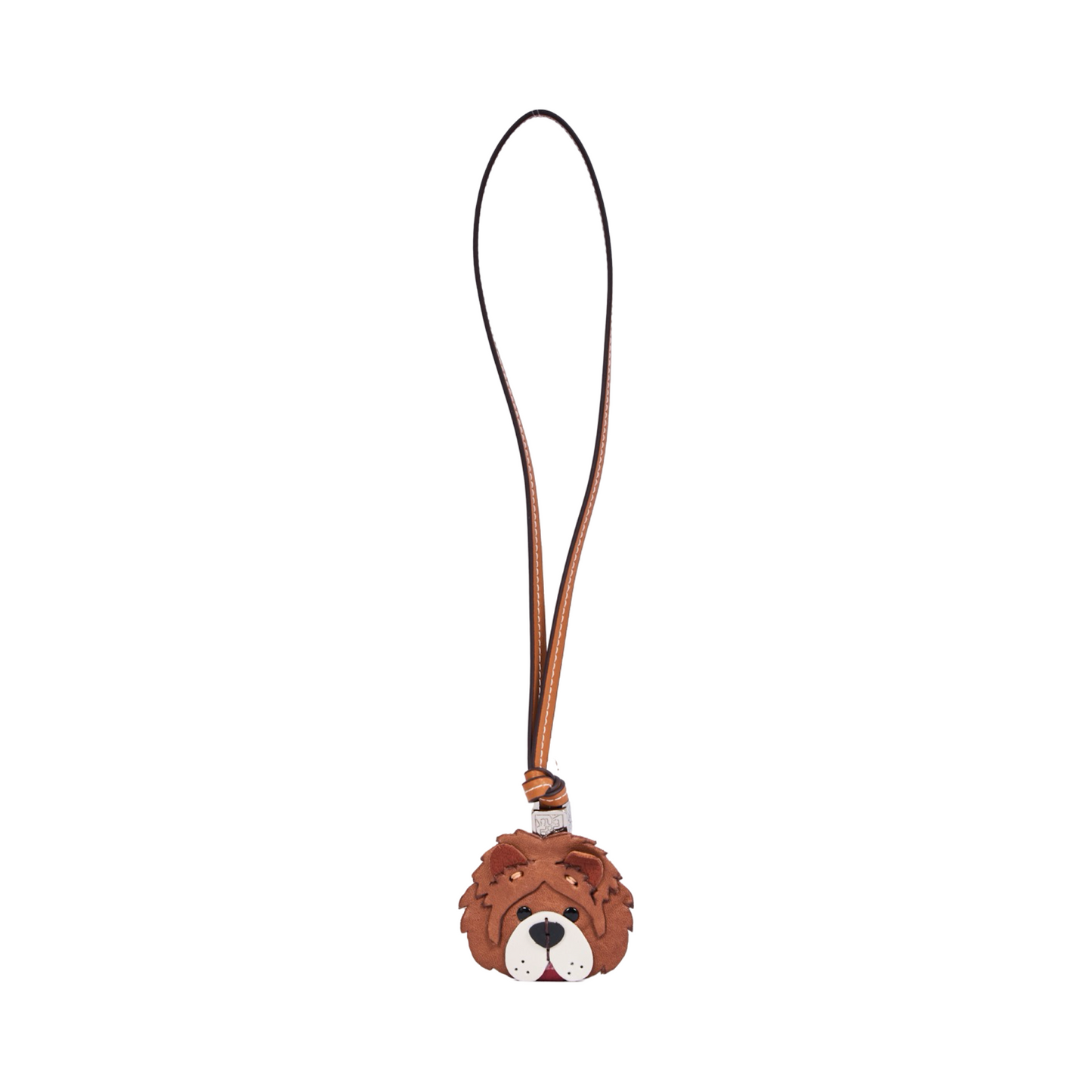 Animal Face Bag Charms Silver - Chow Chow