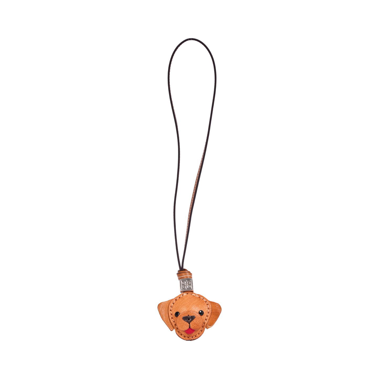 Animal Face Bag Charms Silver - Golden Puppy
