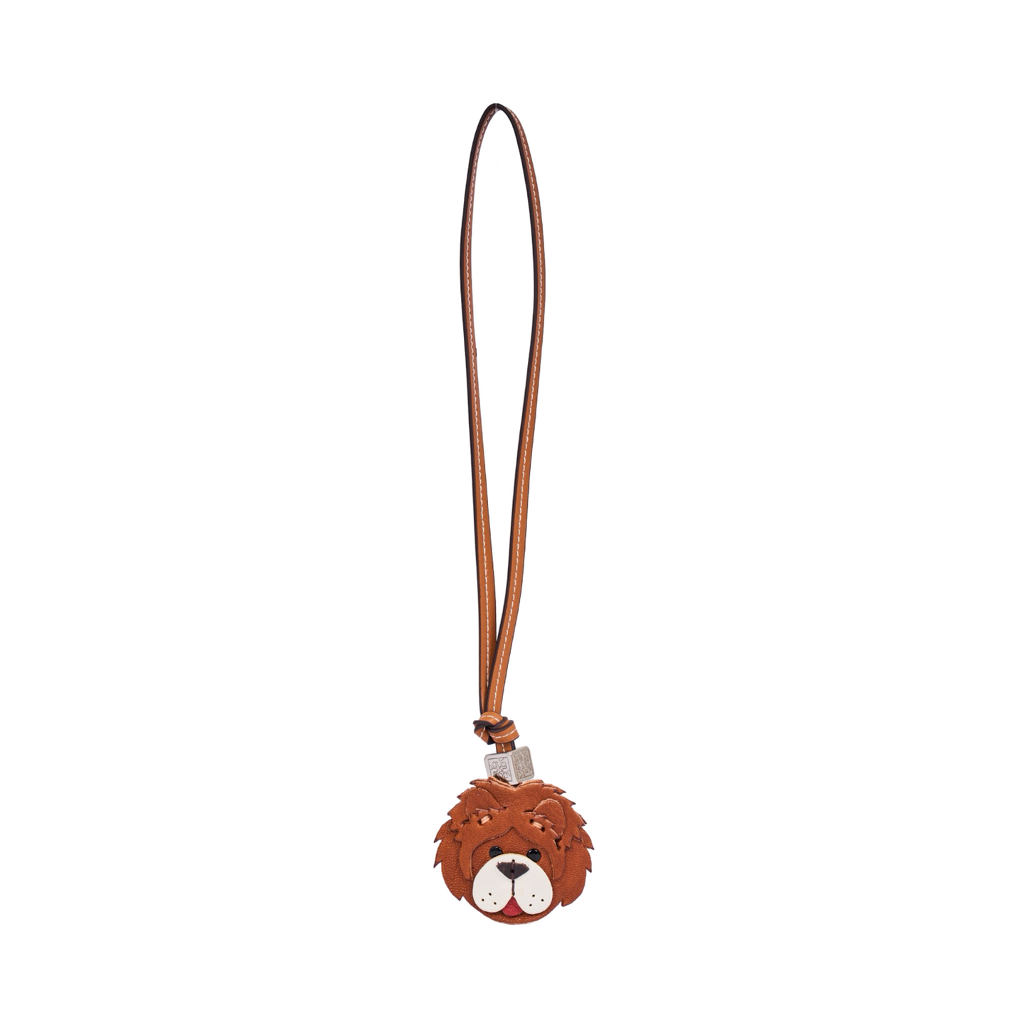 Animal Face Bag Charms Silver - Chow Chow