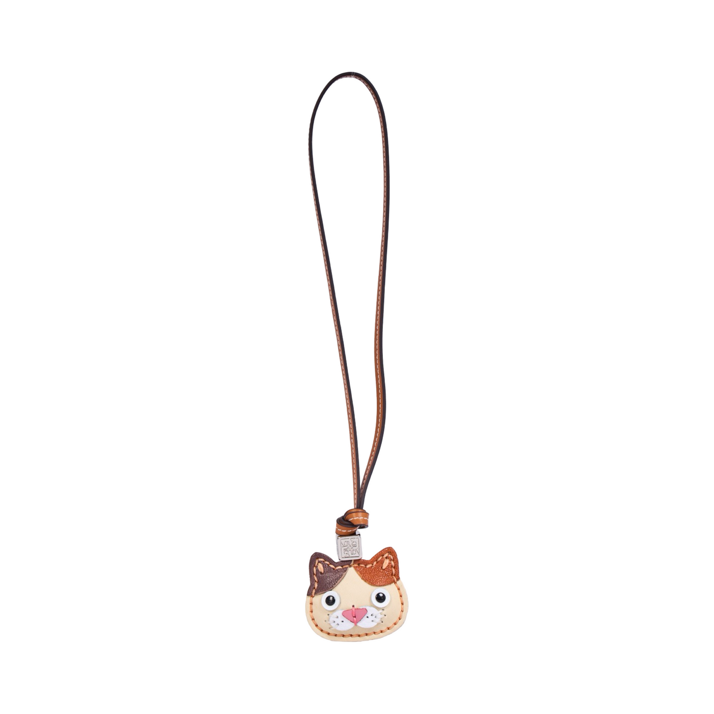 Animal Face Bag Charms Silver - Calico Cat