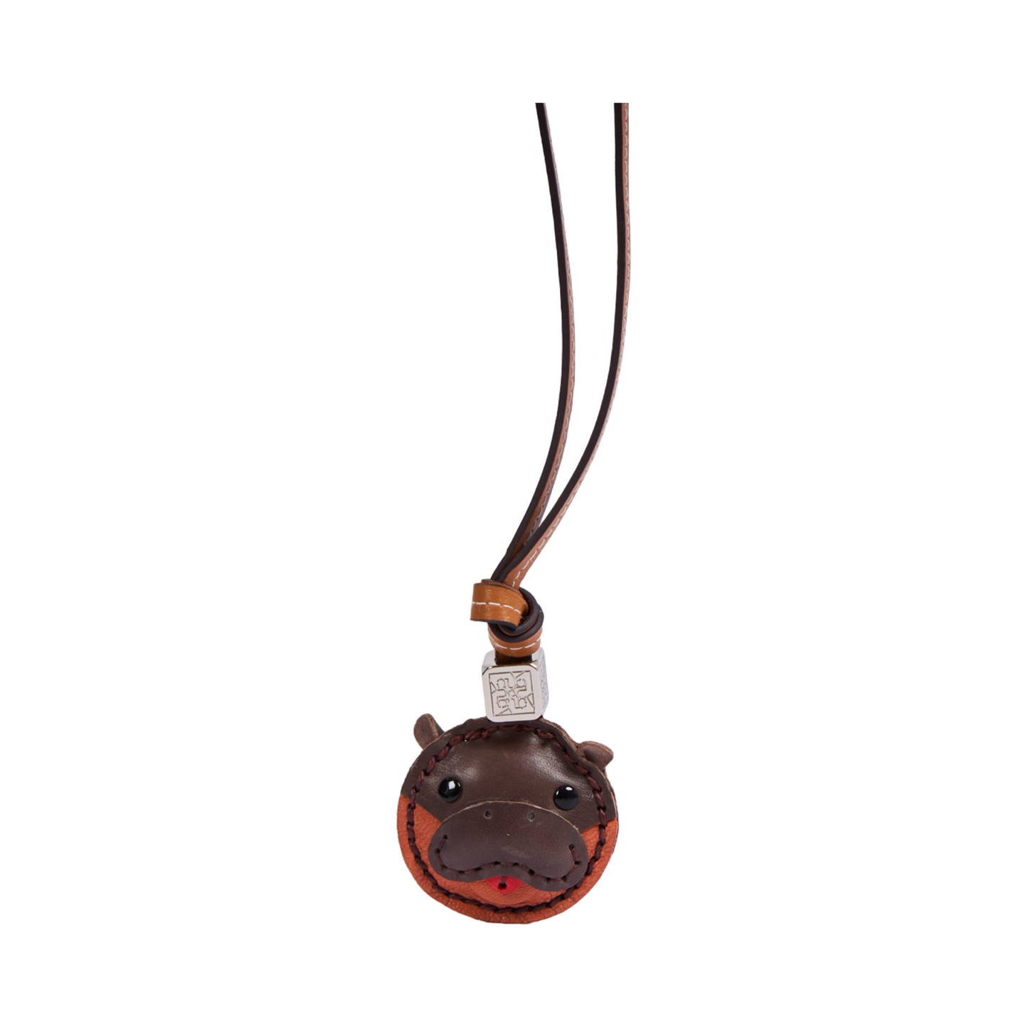 Animal Face Bag Charms Silver - Moo Deng