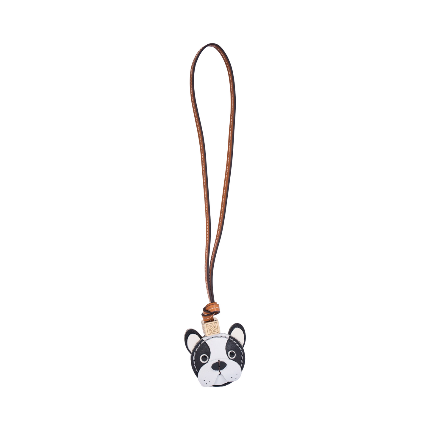 Animal Face Bag Charms Gold - Black French Bulldog
