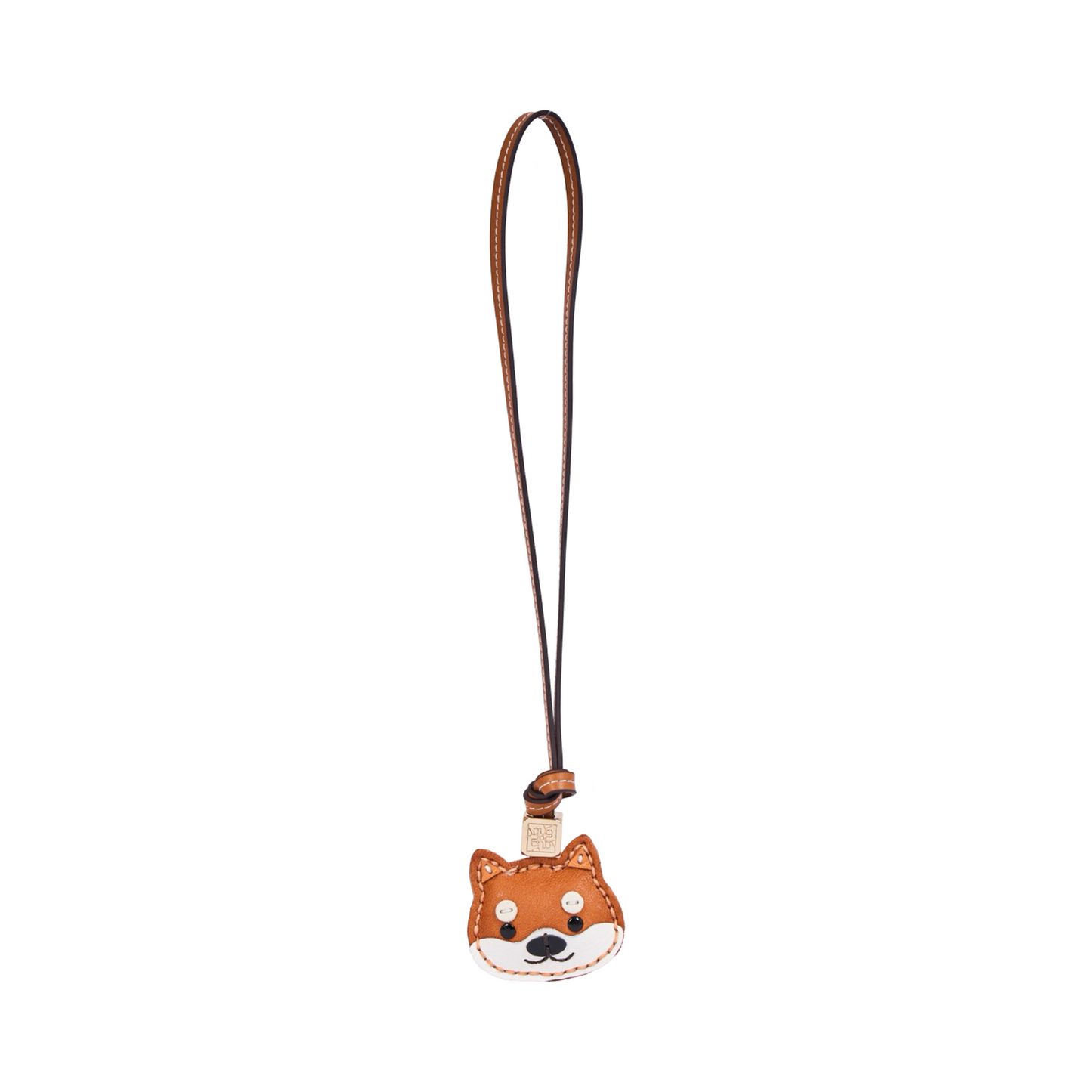 Animal Face Bag Charms Gold - Shiba Inu