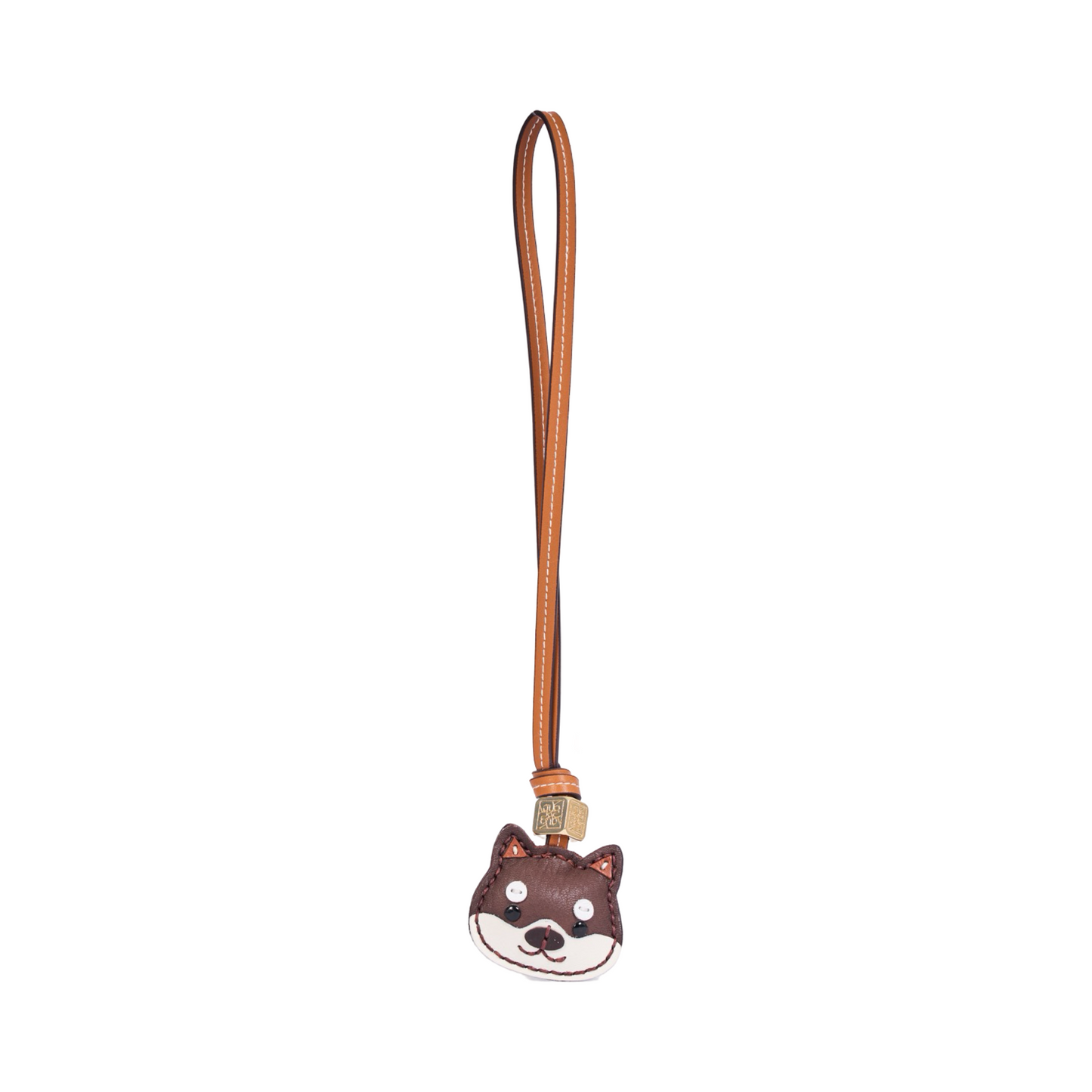 Animal Face Bag Charms Gold - Shiba Inu