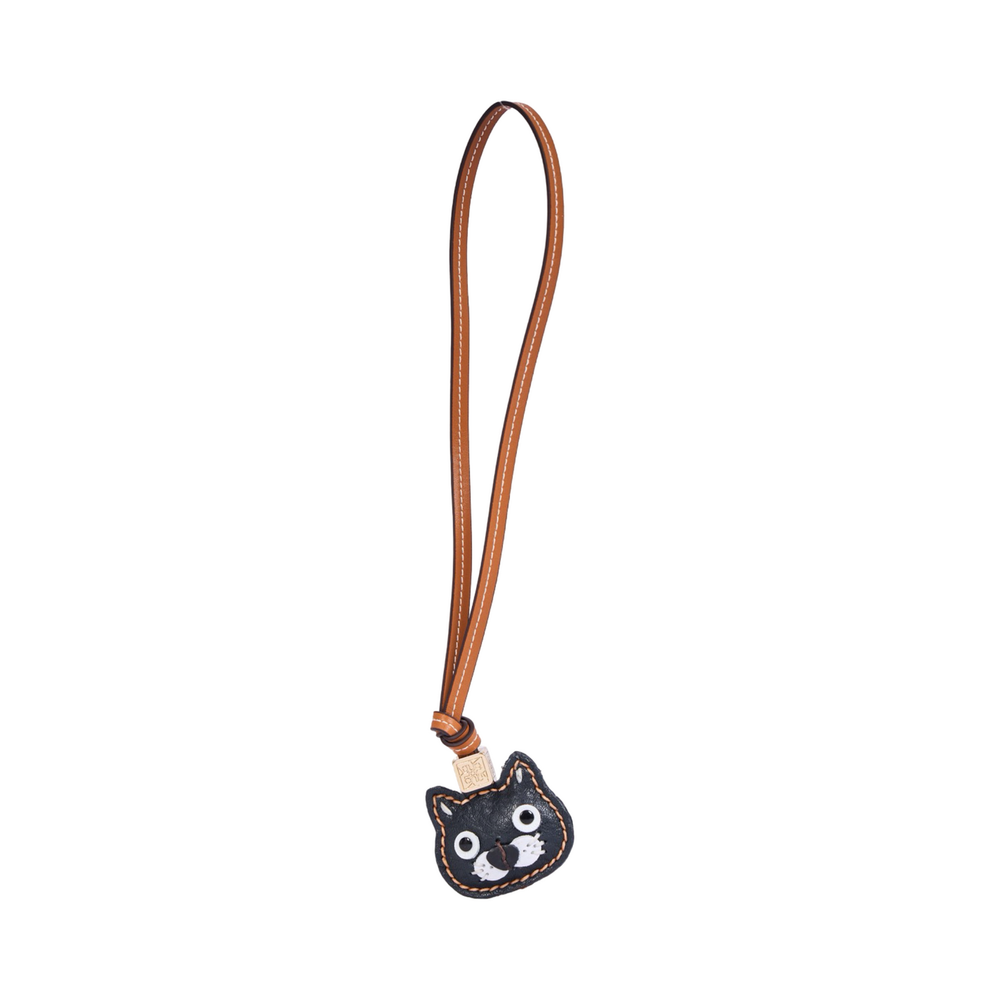 Animal Face Bag Charms Gold - Black Cat