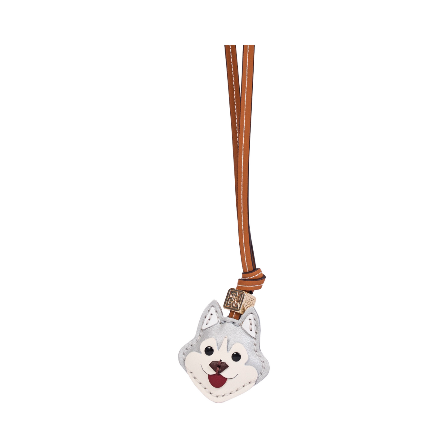 Animal Face Bag Charms Gold - Silver Husky