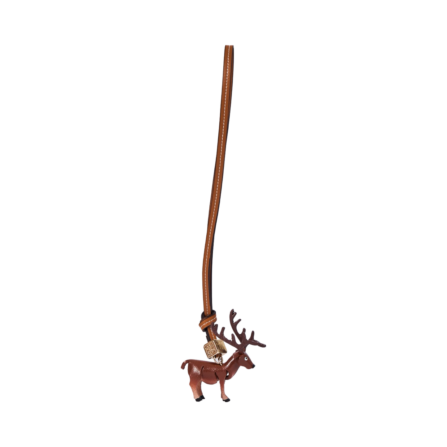 Animal Bag Charm Gold - Brown Raindeer