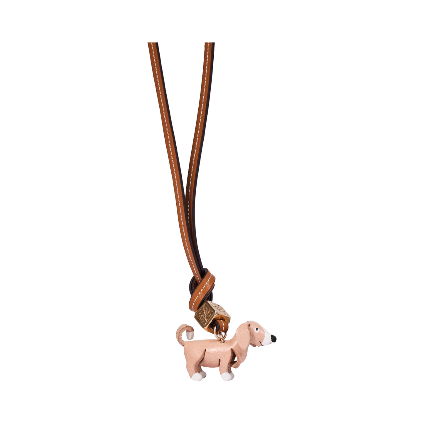 Animal Bag Charm Gold - Beagle