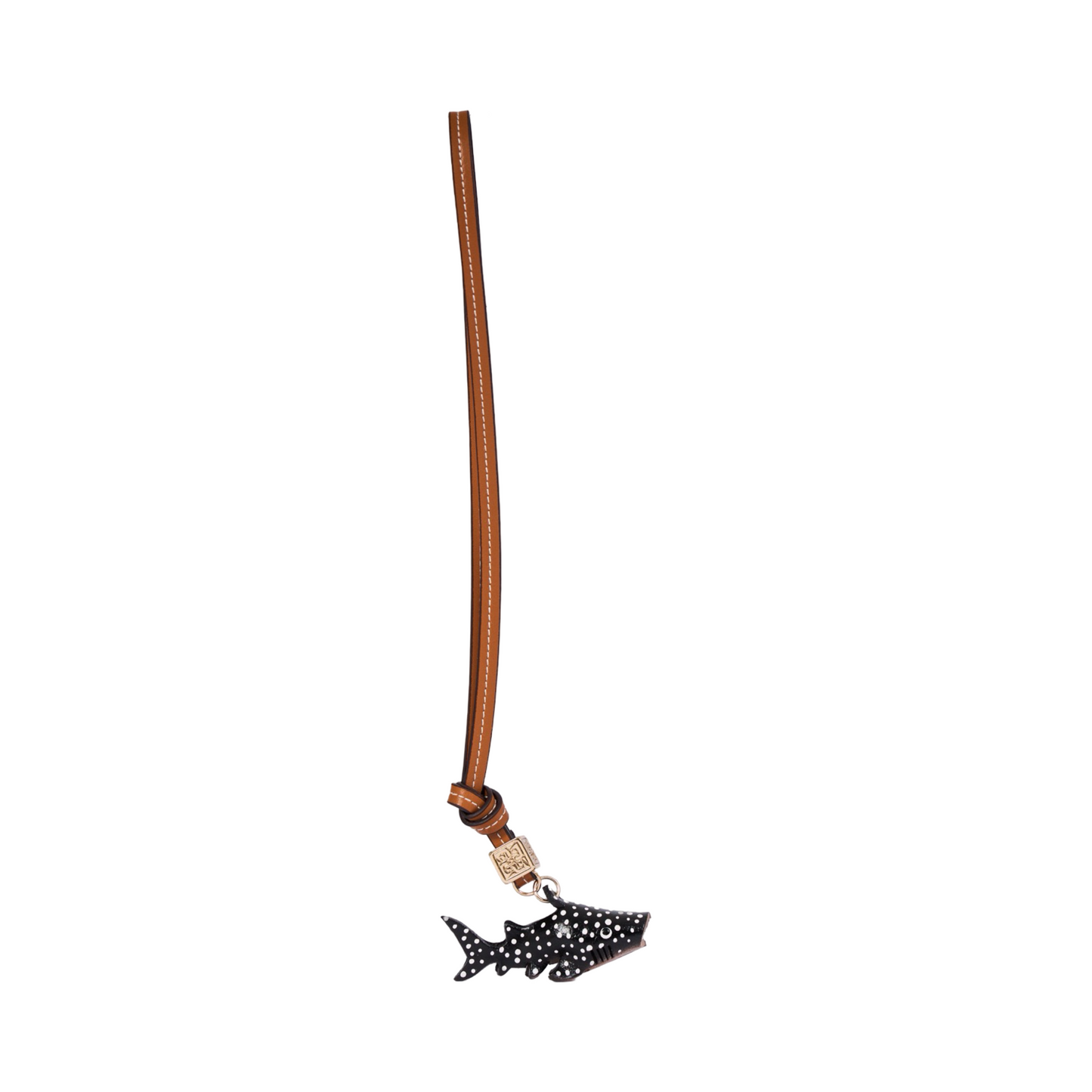 Animal Bag Charms Gold- Black Shark