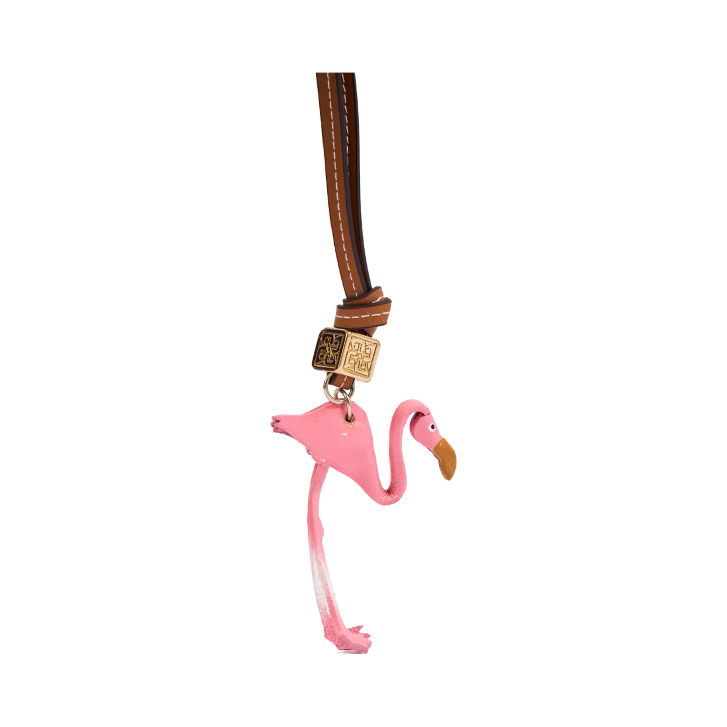 Animal Bag Charms Gold - Pink Flamingo