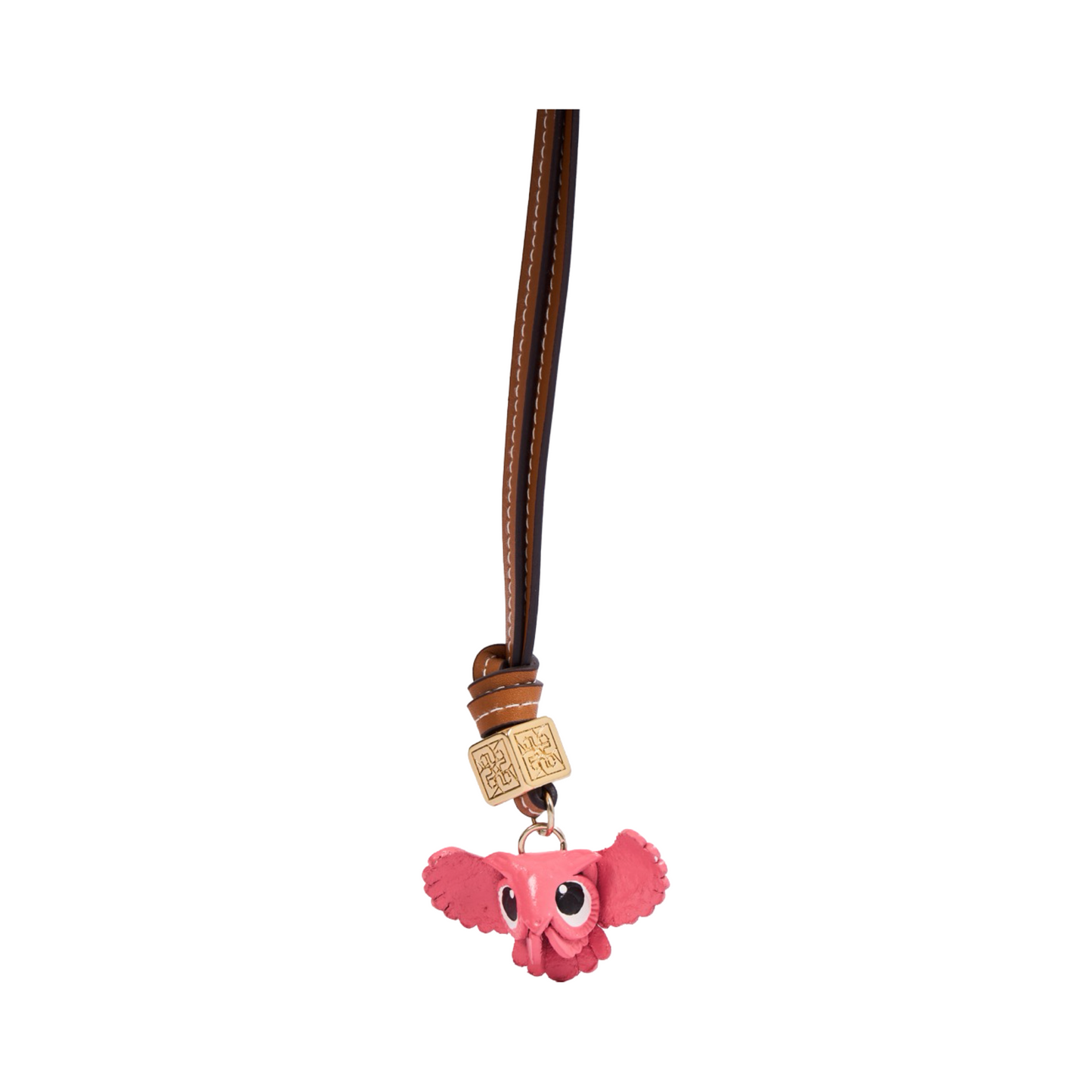 Animal Bag Charms Gold - Pink Owl
