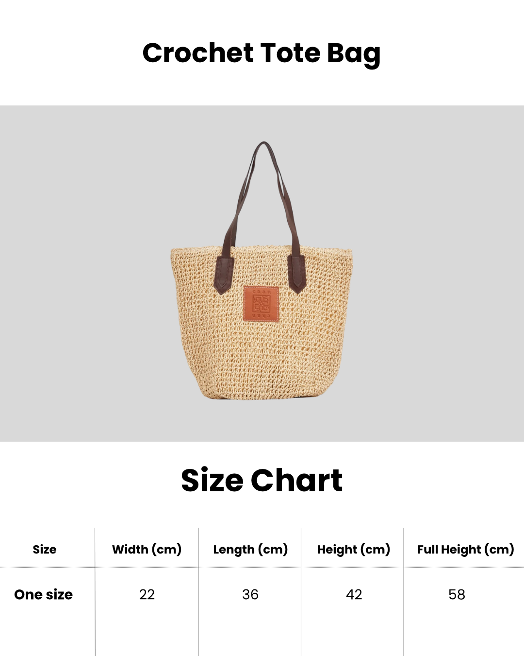 Crochet Tote Bag - Green