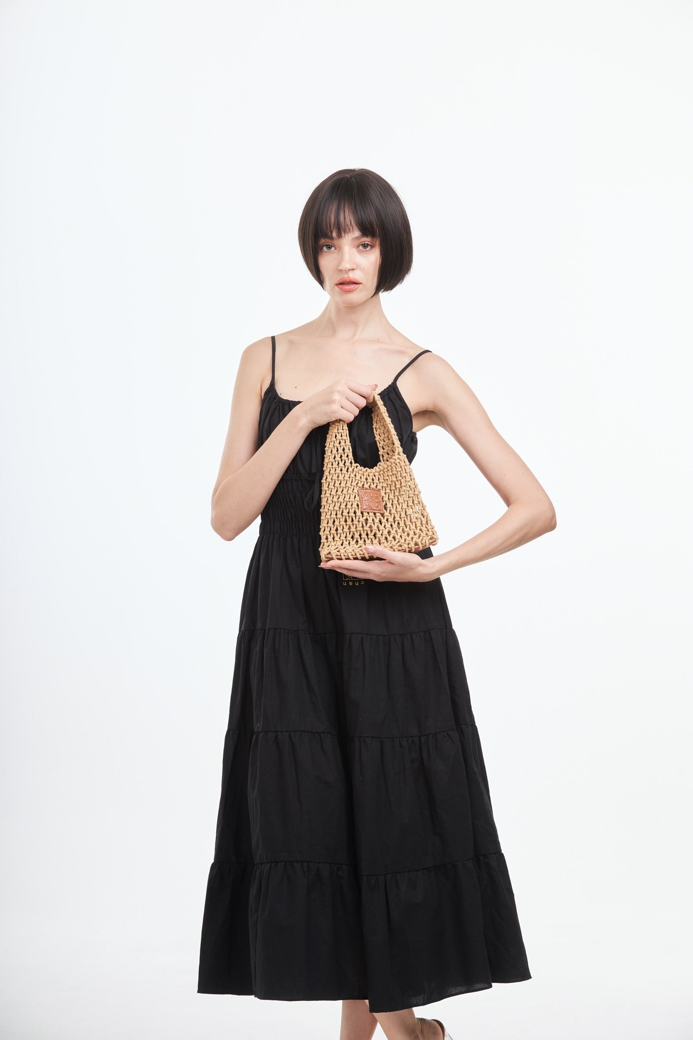Knitted Mini Bag - Light Brown