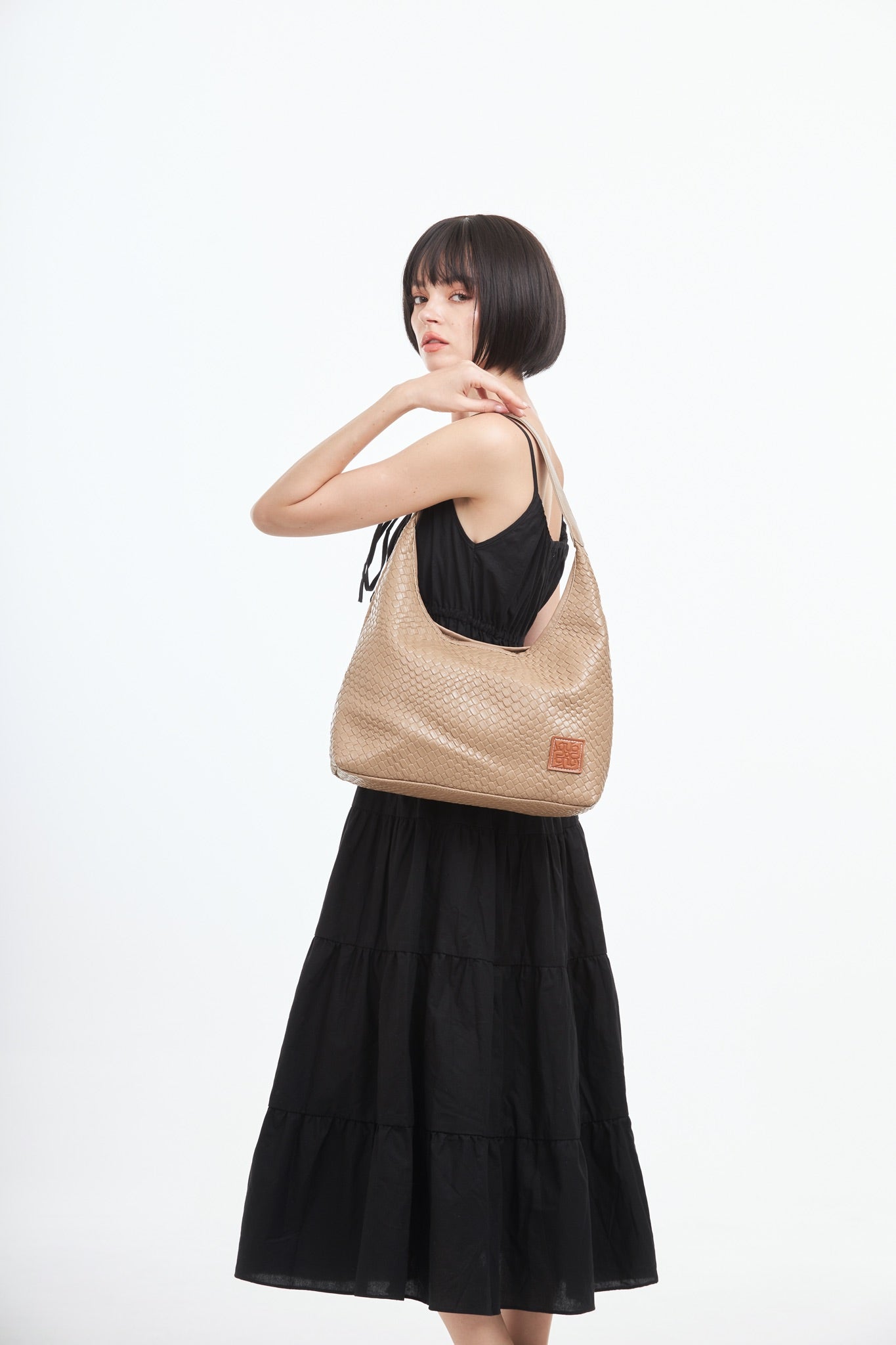 Woven Tote Bag - Brown
