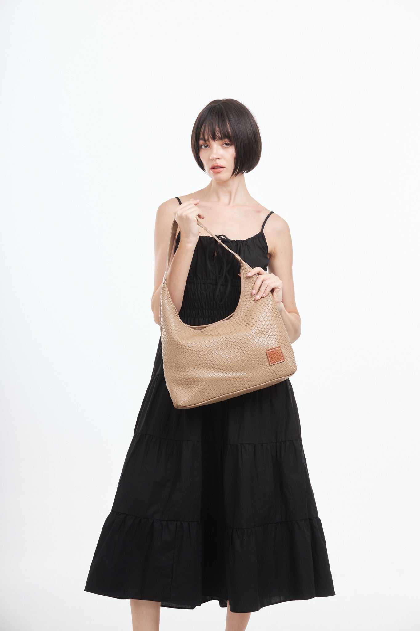 Woven Tote Bag - Brown