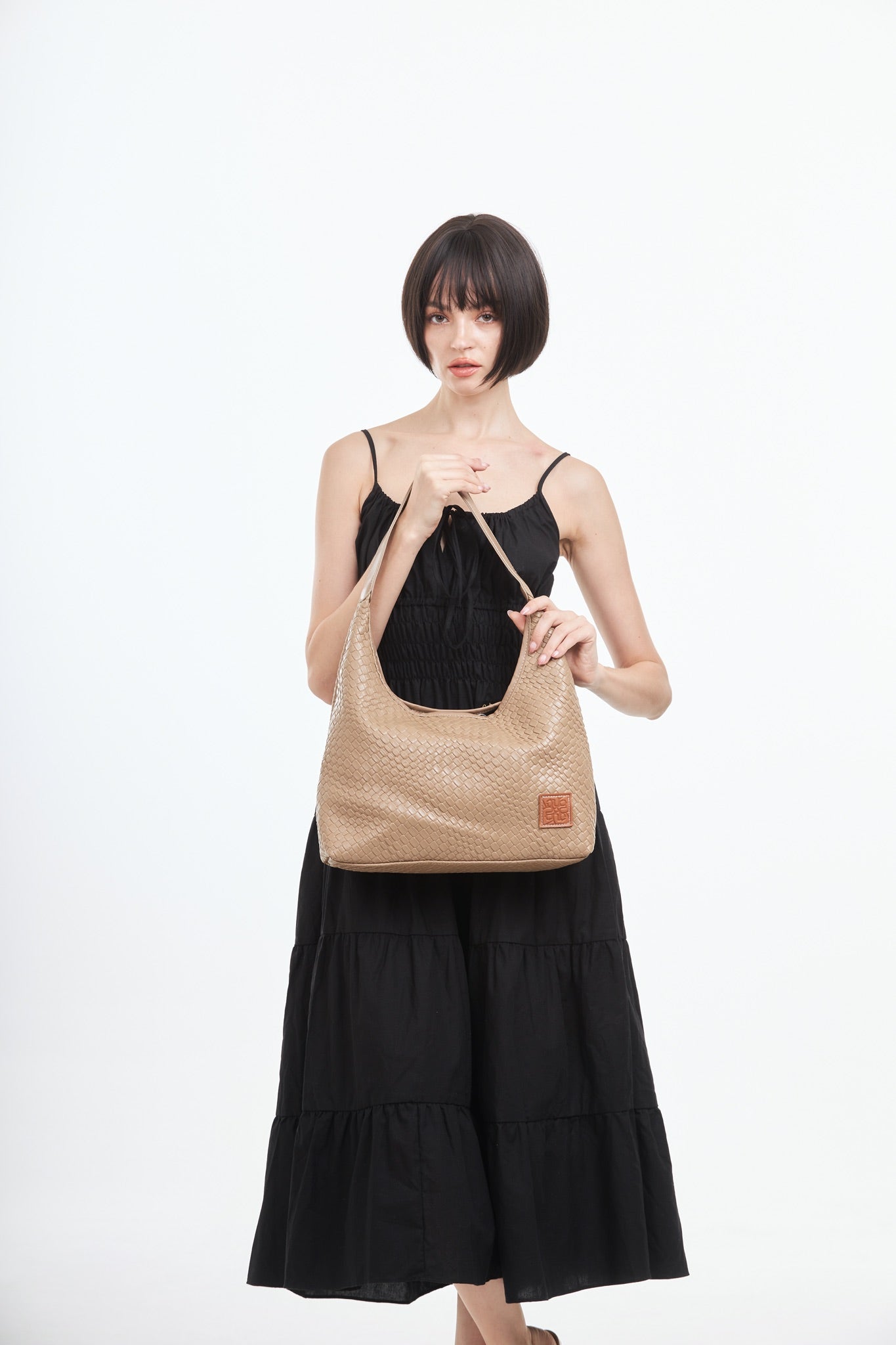 Woven Tote Bag - Brown