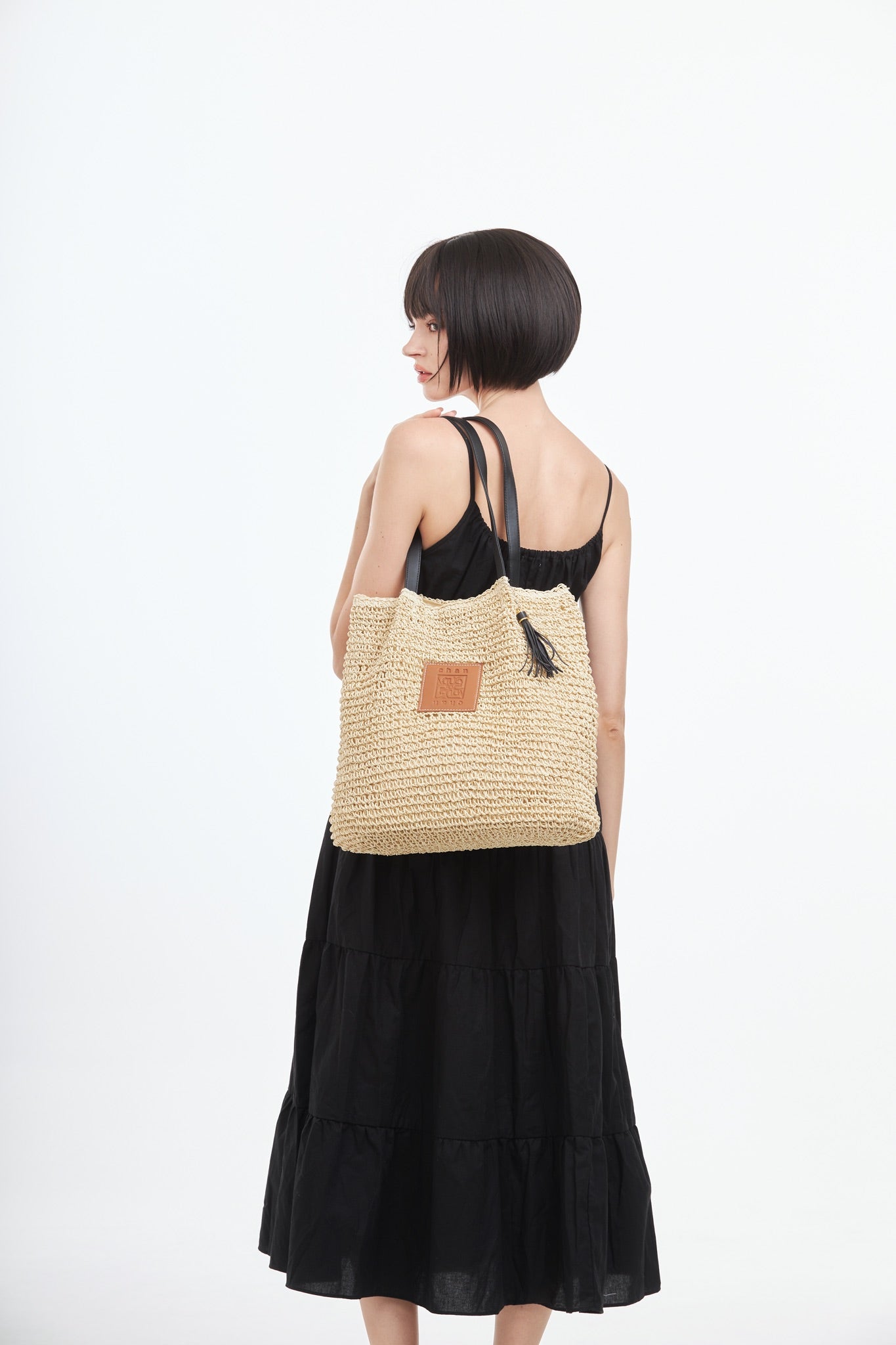 Everyday Earth – Crochet Raffia Tote Bag – Beige