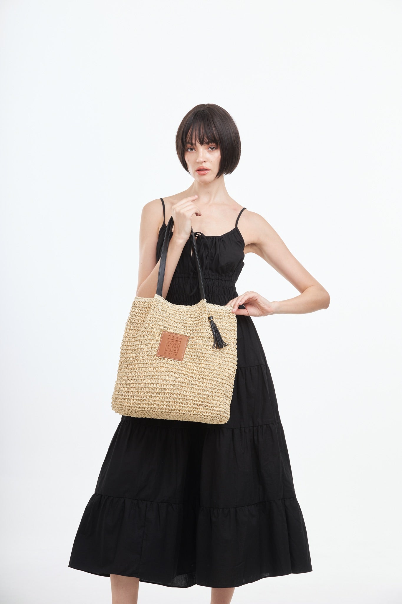 Everyday Earth – Crochet Raffia Tote Bag – Beige