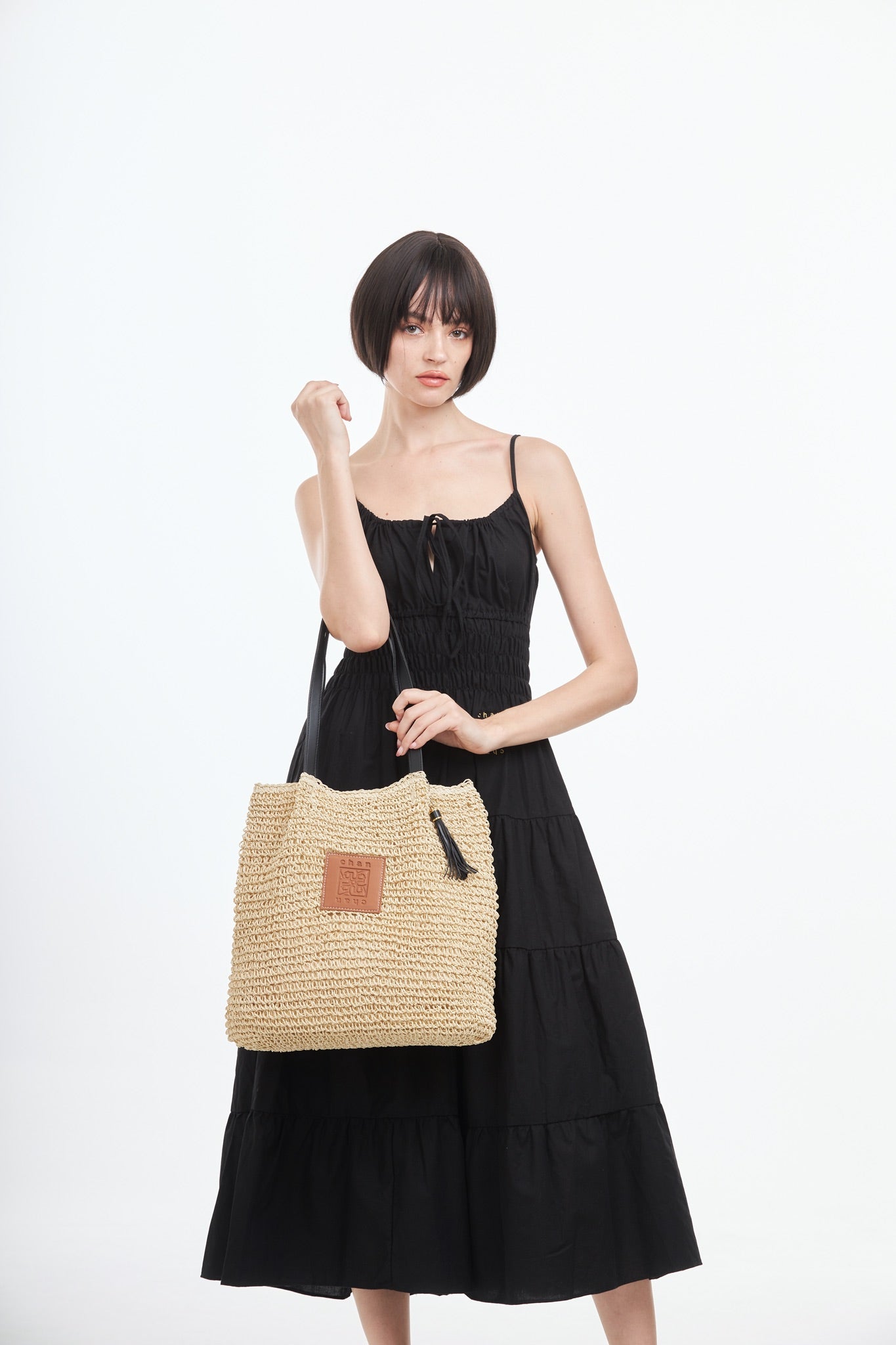 Everyday Earth – Crochet Raffia Tote Bag – Beige