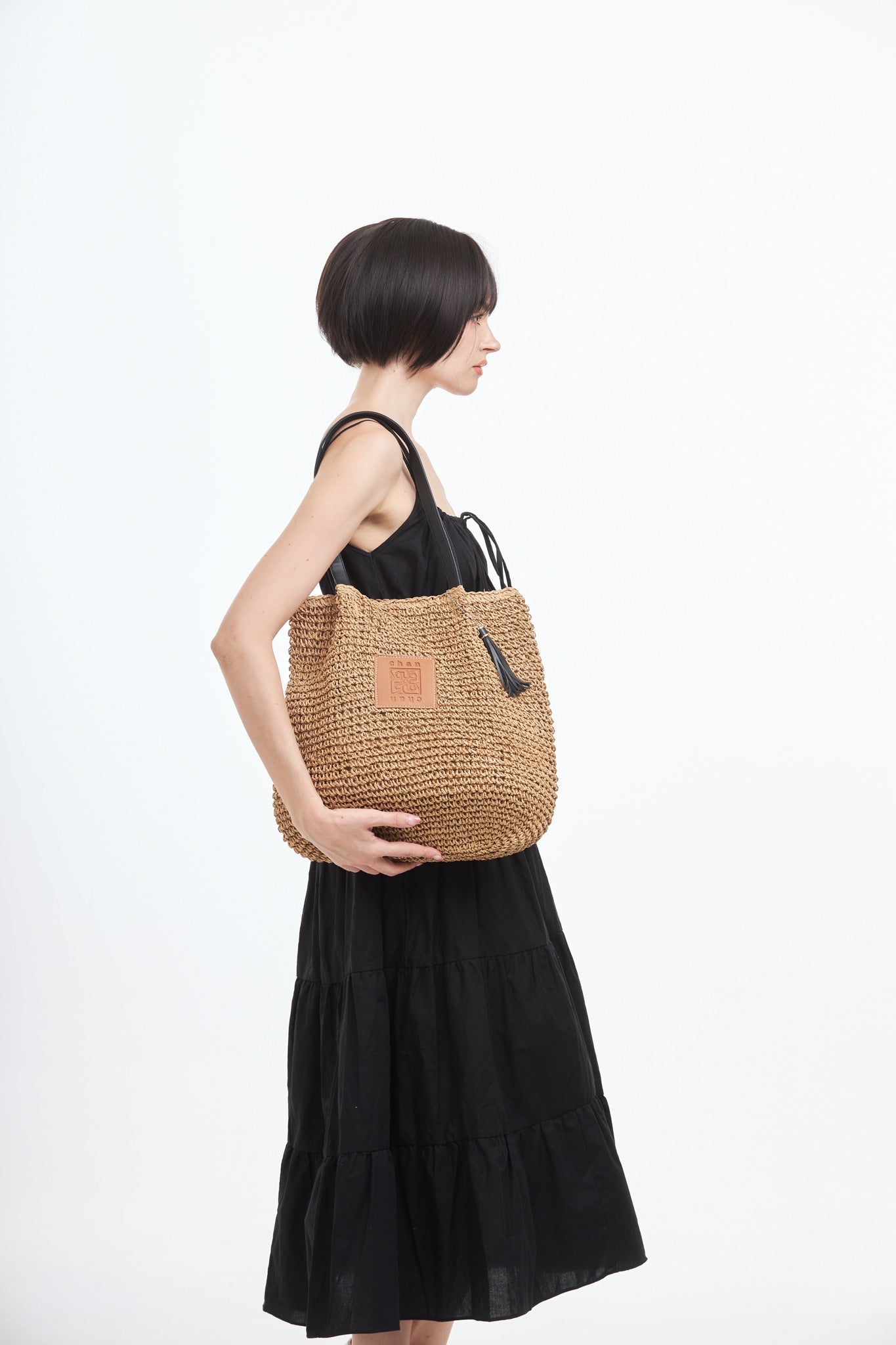 Everyday Earth – Crochet Raffia Tote Bag – Brown