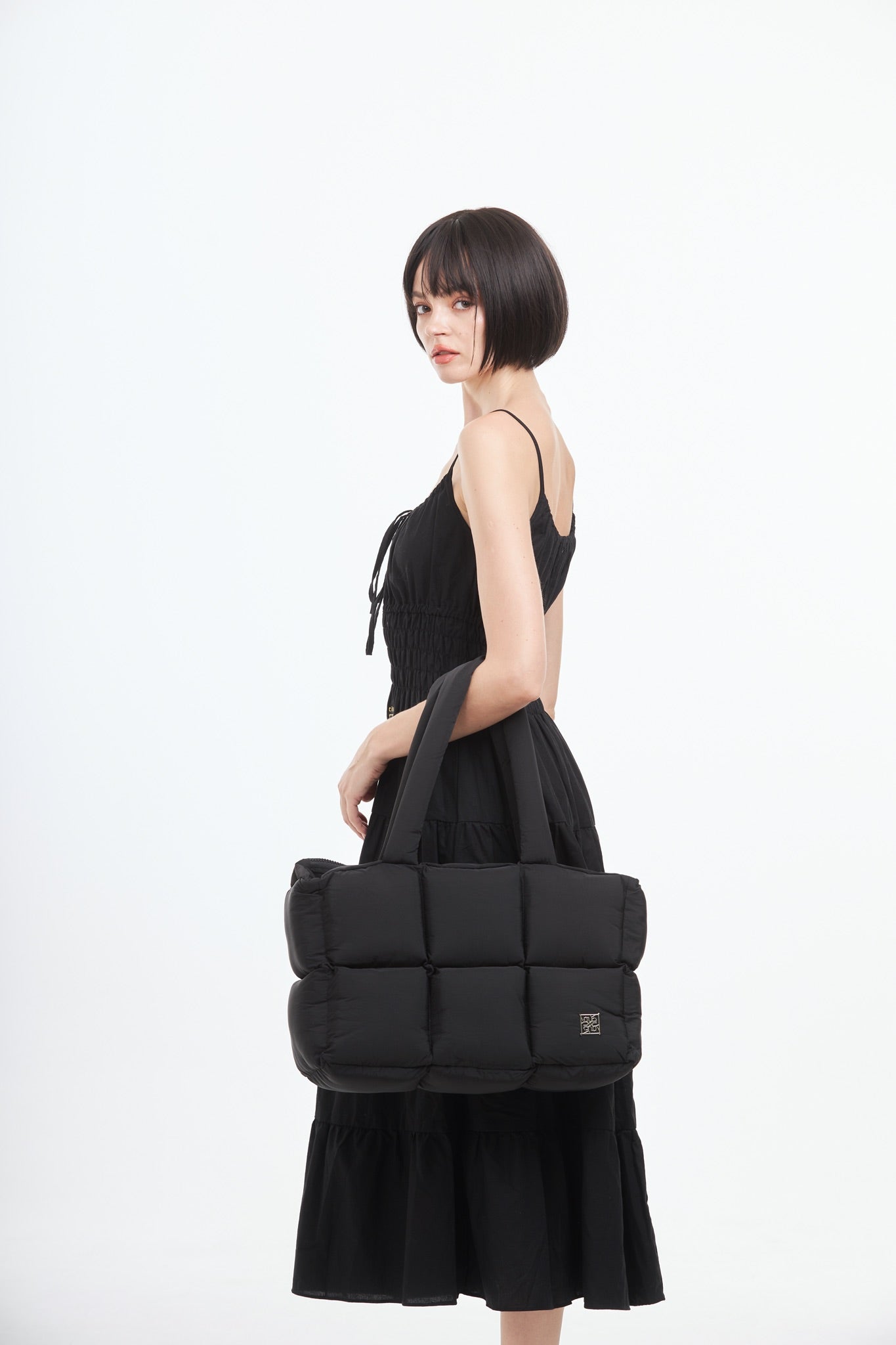 Fluffy Tote Bag - Black