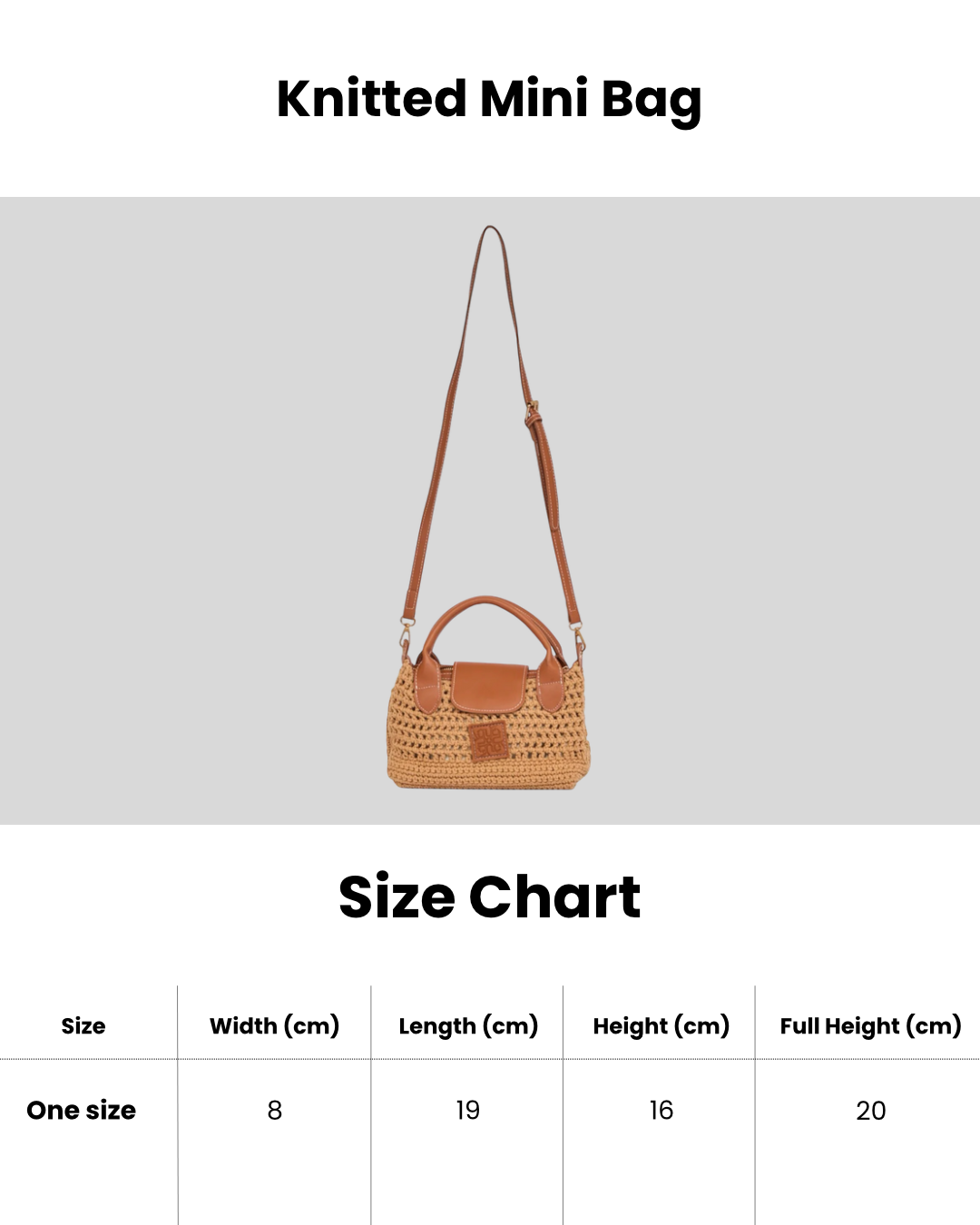 Knitted Mini Bag - White