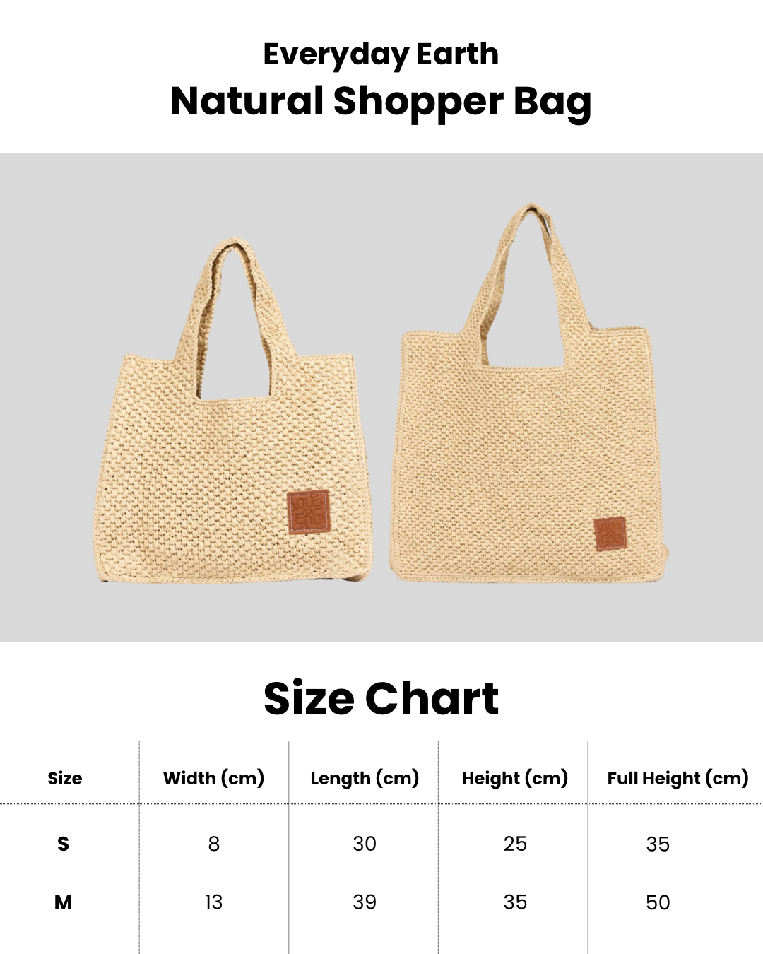 Everyday Earth – Natural Shopper Bag S – Dark Brown